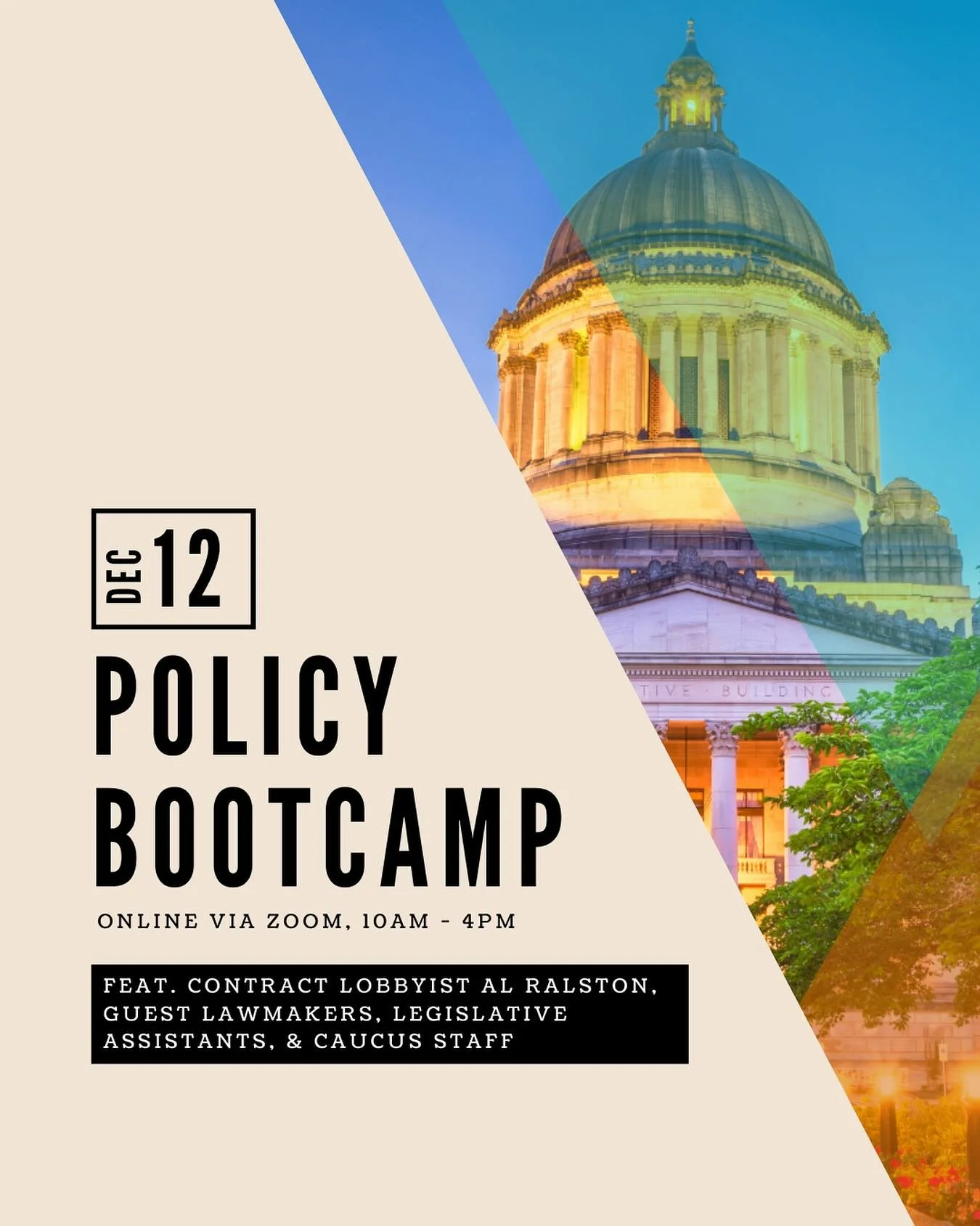 Get ready for the upcoming legislative session with The Cannabis Alliance&rsquo;s Policy Bootcamp. Our online Policy Bootcamp is a crash course designed for anyone who wants to better understand and engage with Washington&rsquo;s policymaking process