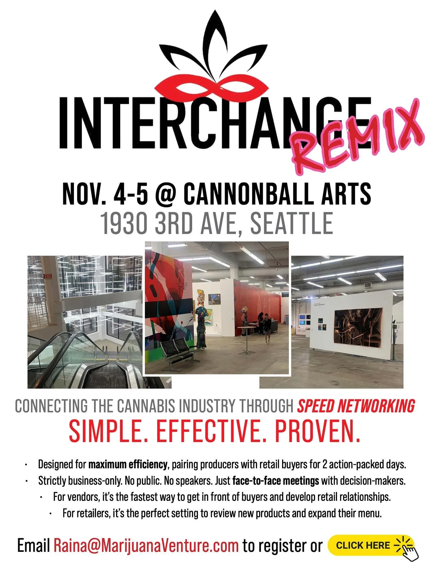 🚨 We&rsquo;re excited to share that The Cannabis Alliance will be tabling at Interchange Remix happening Nov. 4&ndash;5 at Cannonball Arts in Seattle!

This industry-exclusive networking event connects producers, processors, and retailers to nurture