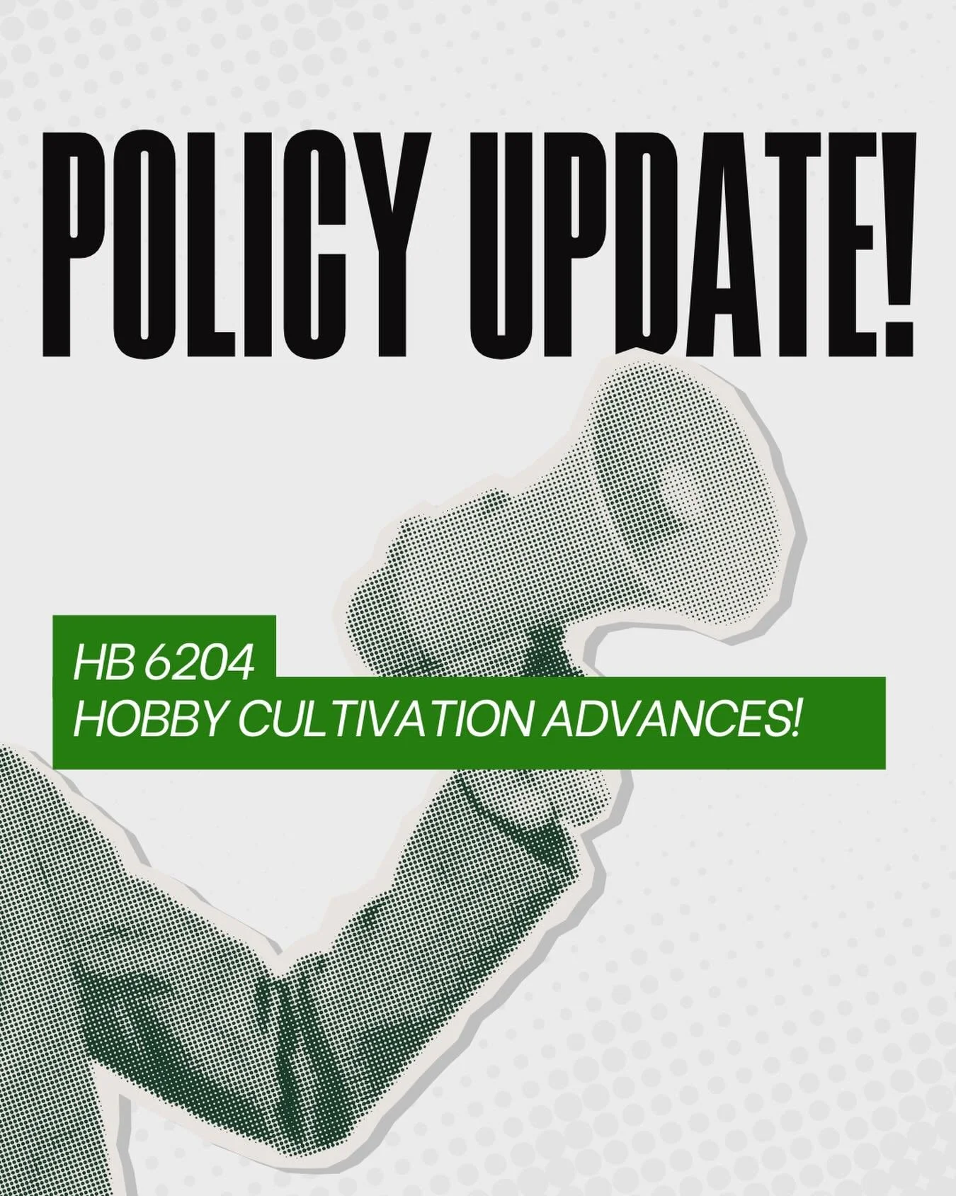 🎉 Legislative Update! 🎉

And this is a big one, folks! We&rsquo;ve been advocating for Homegrow for YEARS.

Senate Bill 6204, the bill to legalize home cultivation of cannabis for adults 21+, just moved out of the Senate Labor &amp; Commerce Commit