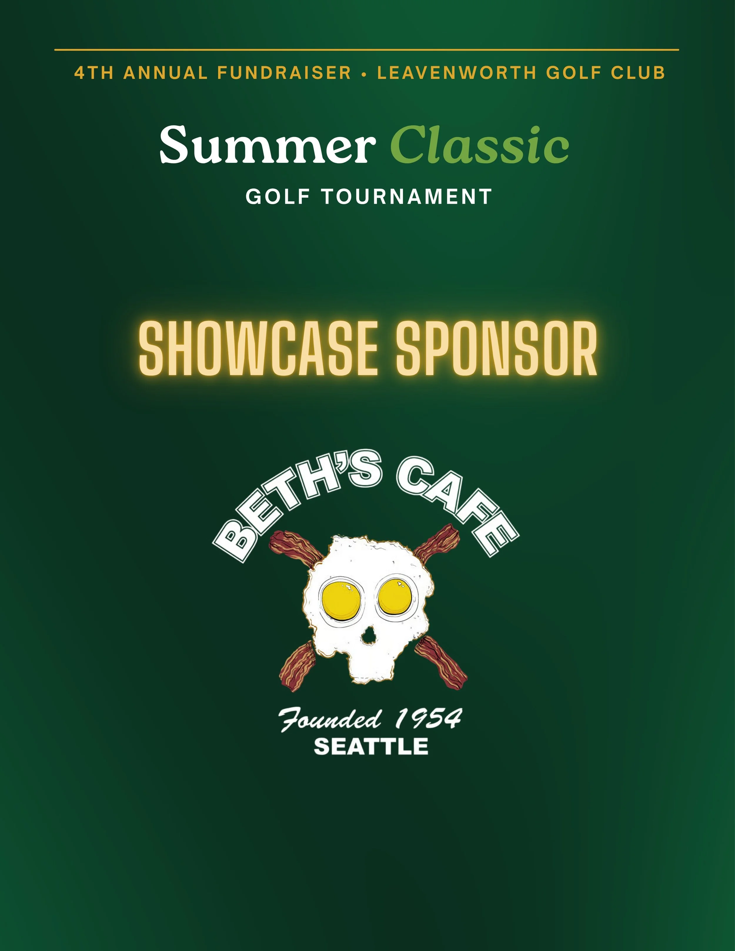 🍳 BIG NEWS &mdash; We've got an ICON in our corner!

We are beyond excited to welcome Beth's Cafe as a Showcase Sponsor for the 4th Annual Summer Classic Golf Tournament at Leavenworth Golf Club!

Since 1954, @bethscafeseattle has been a Seattle lan
