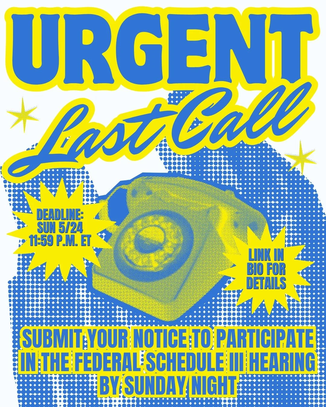 ⚠️ DEADLINE THIS SUNDAY, 11:59 PM ET ⚠️

The federal cannabis rescheduling hearing is moving fast, and if you want your voice in the official record, you need to act now.

To participate, you must submit a Notice of Intention to Participate by email 
