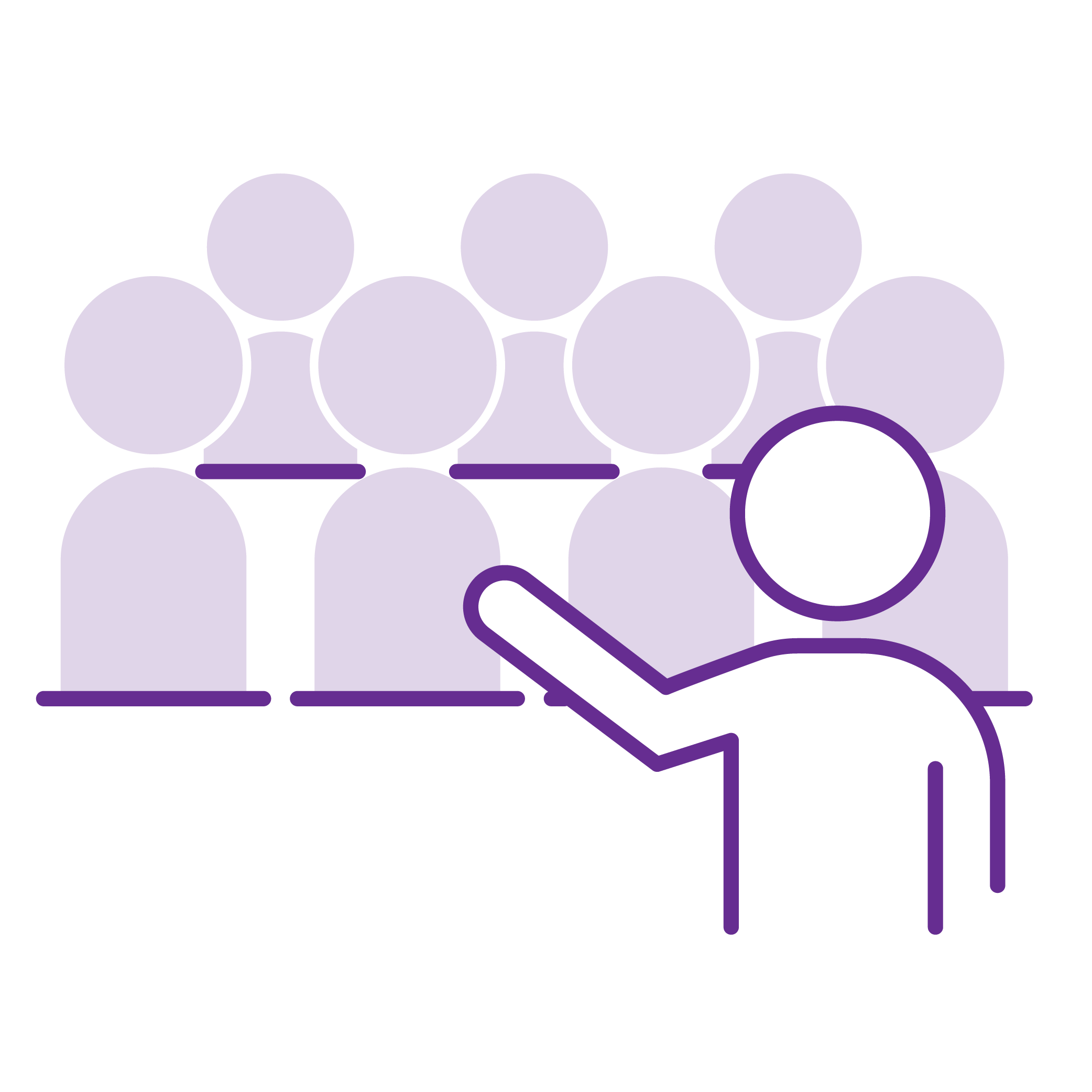 An illustration of a teacher teaching to a class