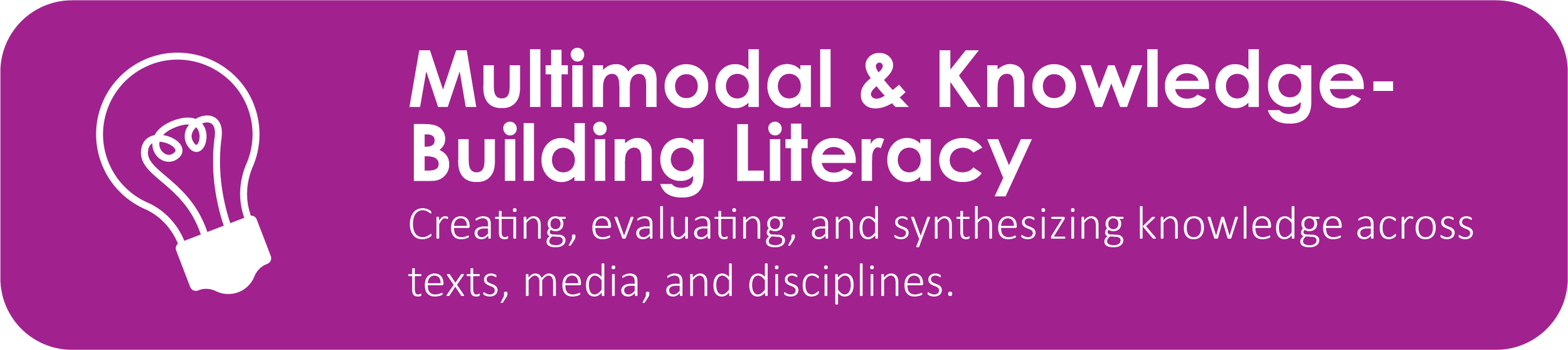 Multimodal & Knowledge-Building Literacy: Creating, evaluating, and synthesizing knowledge across texts, media, and disciplines.