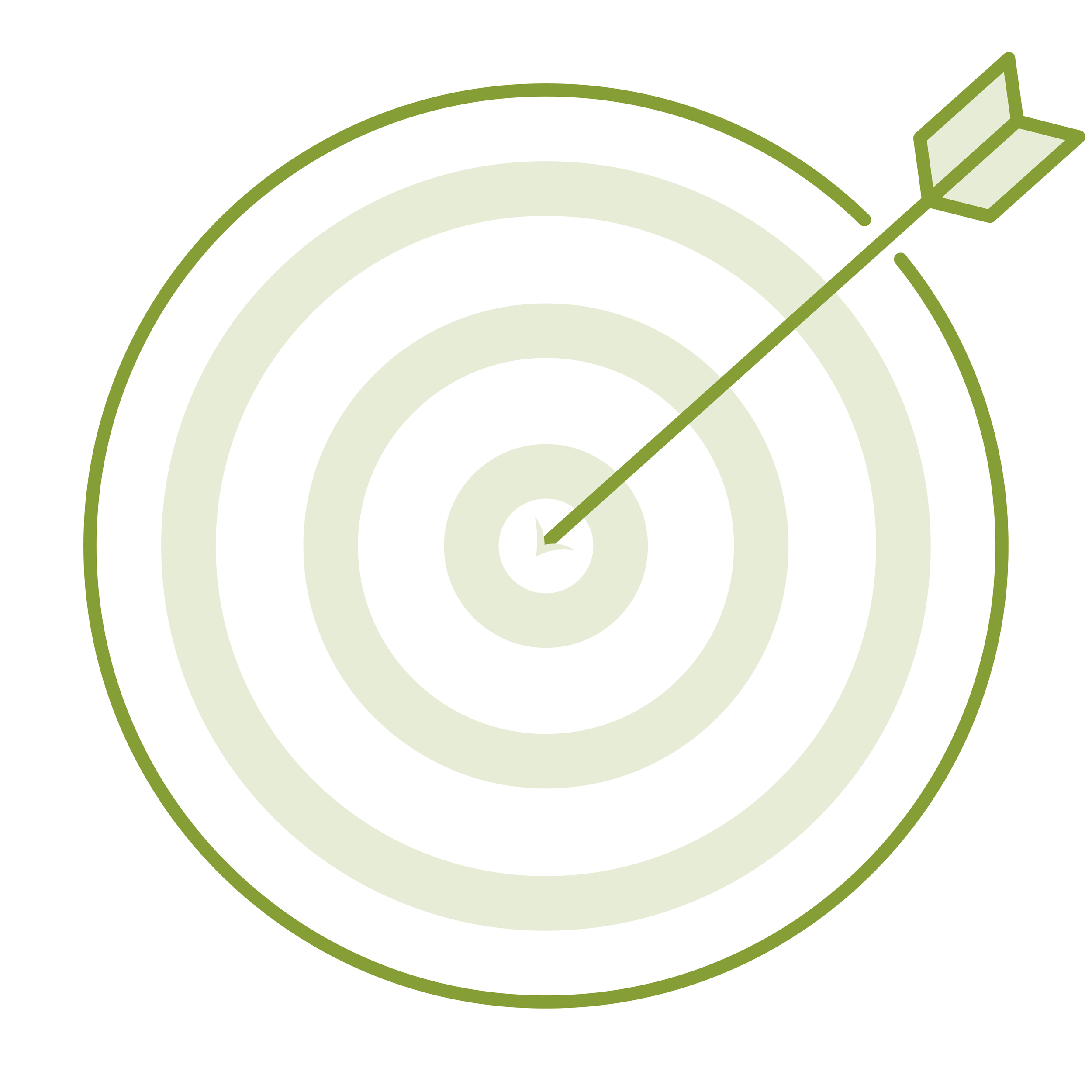 Arrow on a circular target
