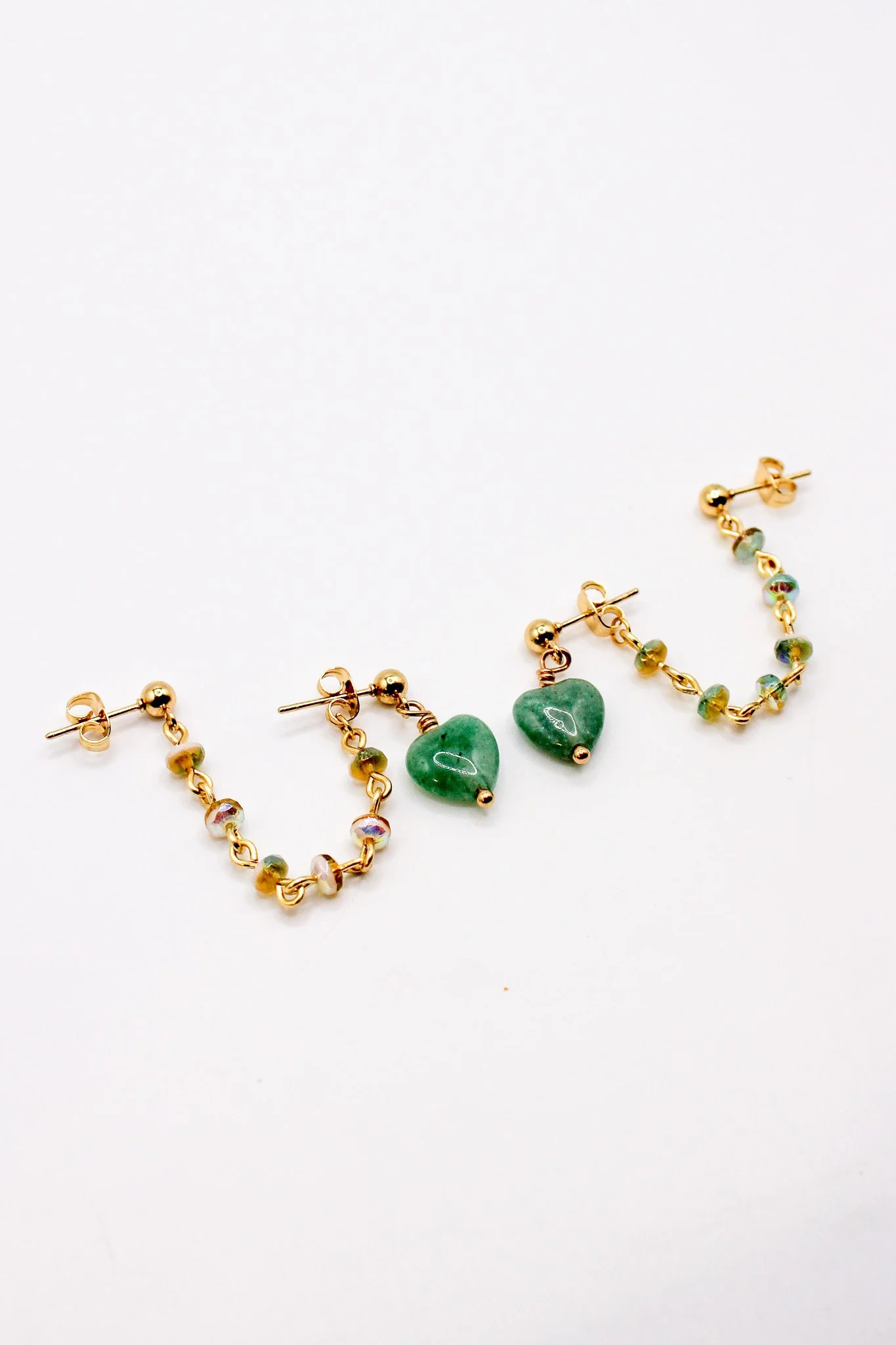 Green Heart with Yellow and Green Chain