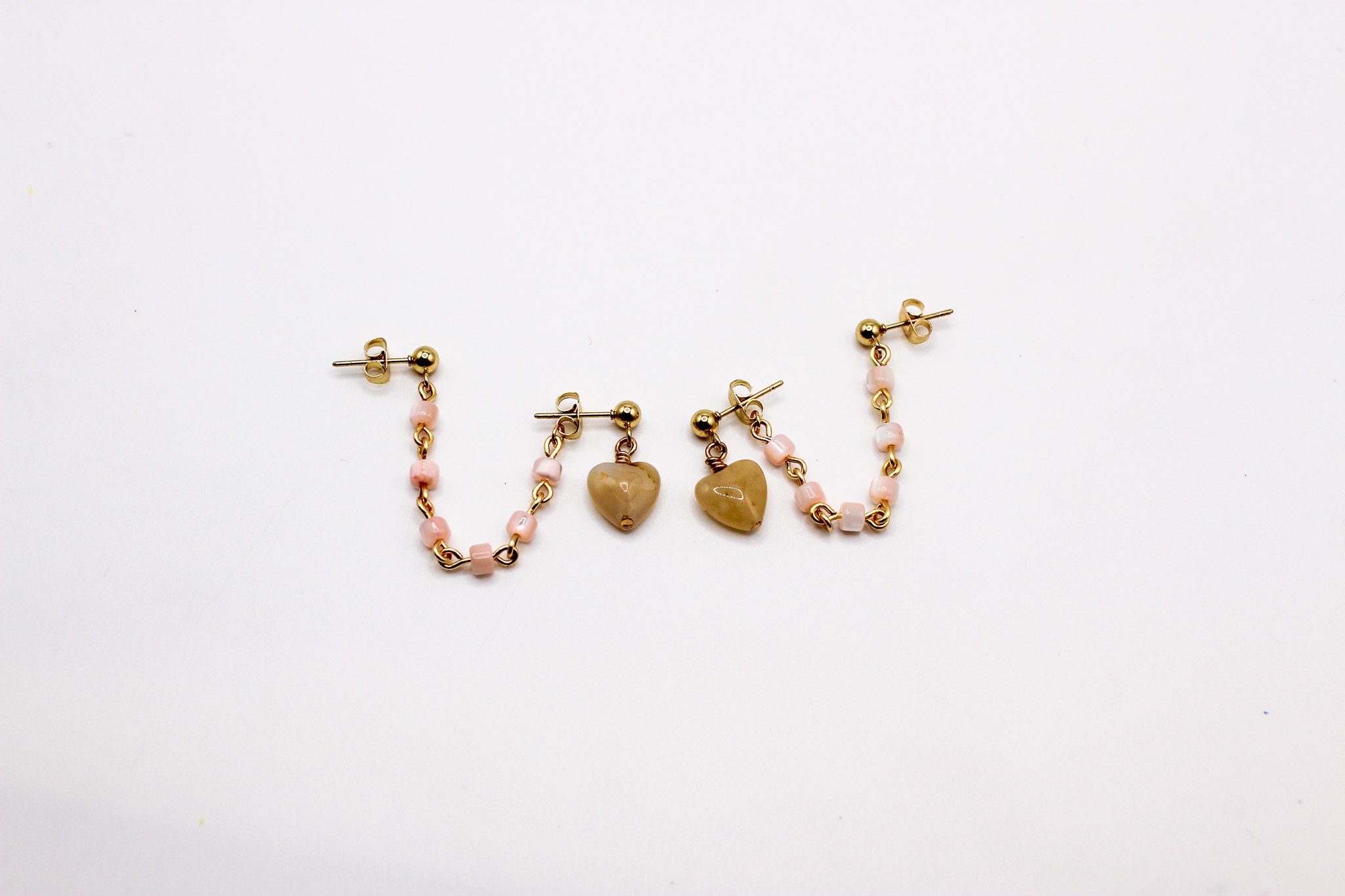 Yellow Heart with Pink Chain