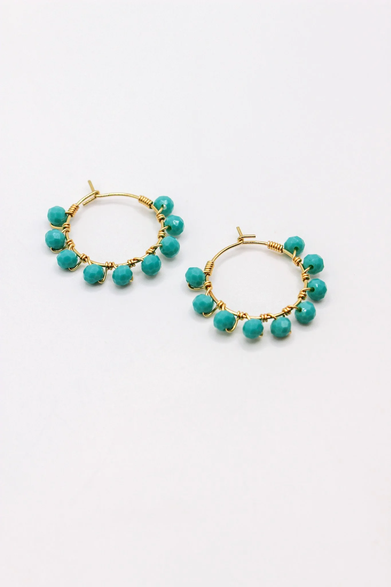 Turquoise Hoops