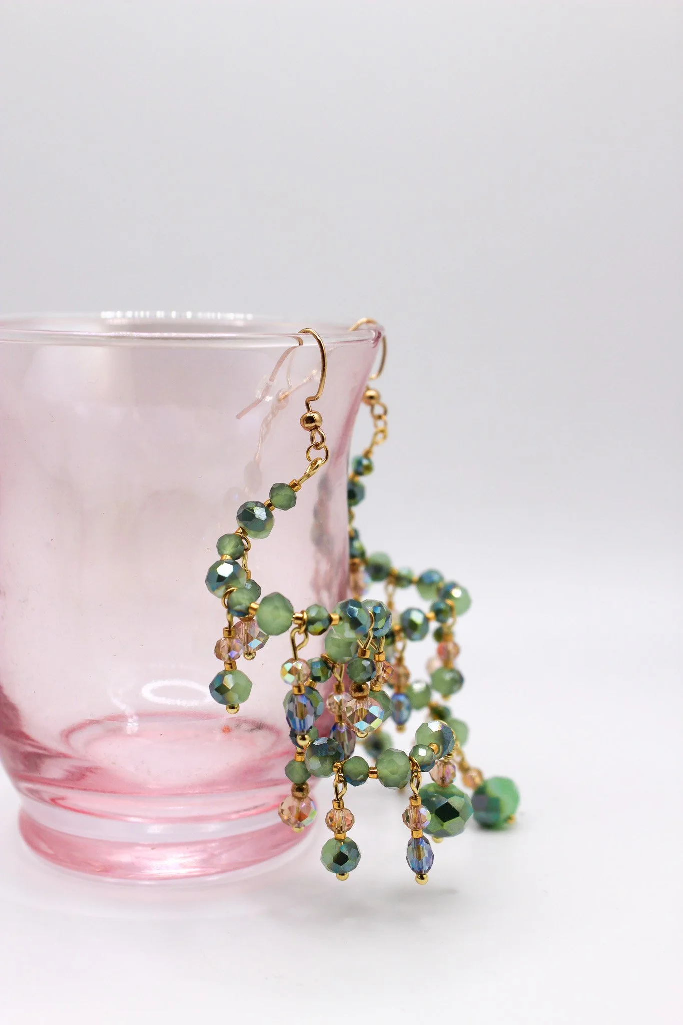 Green Mini Sun Catcher Earrings