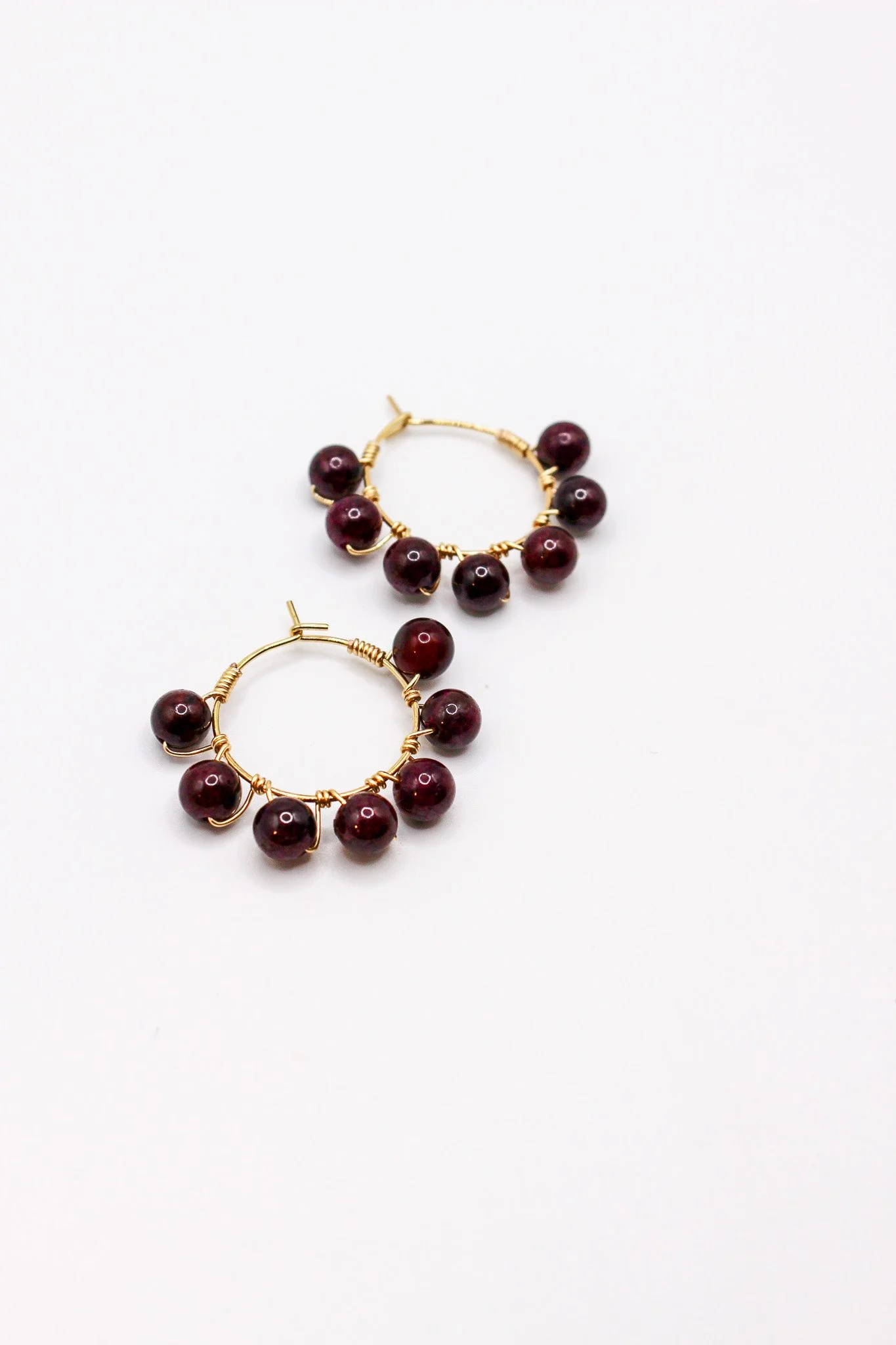 Dark Burgundy Hoops