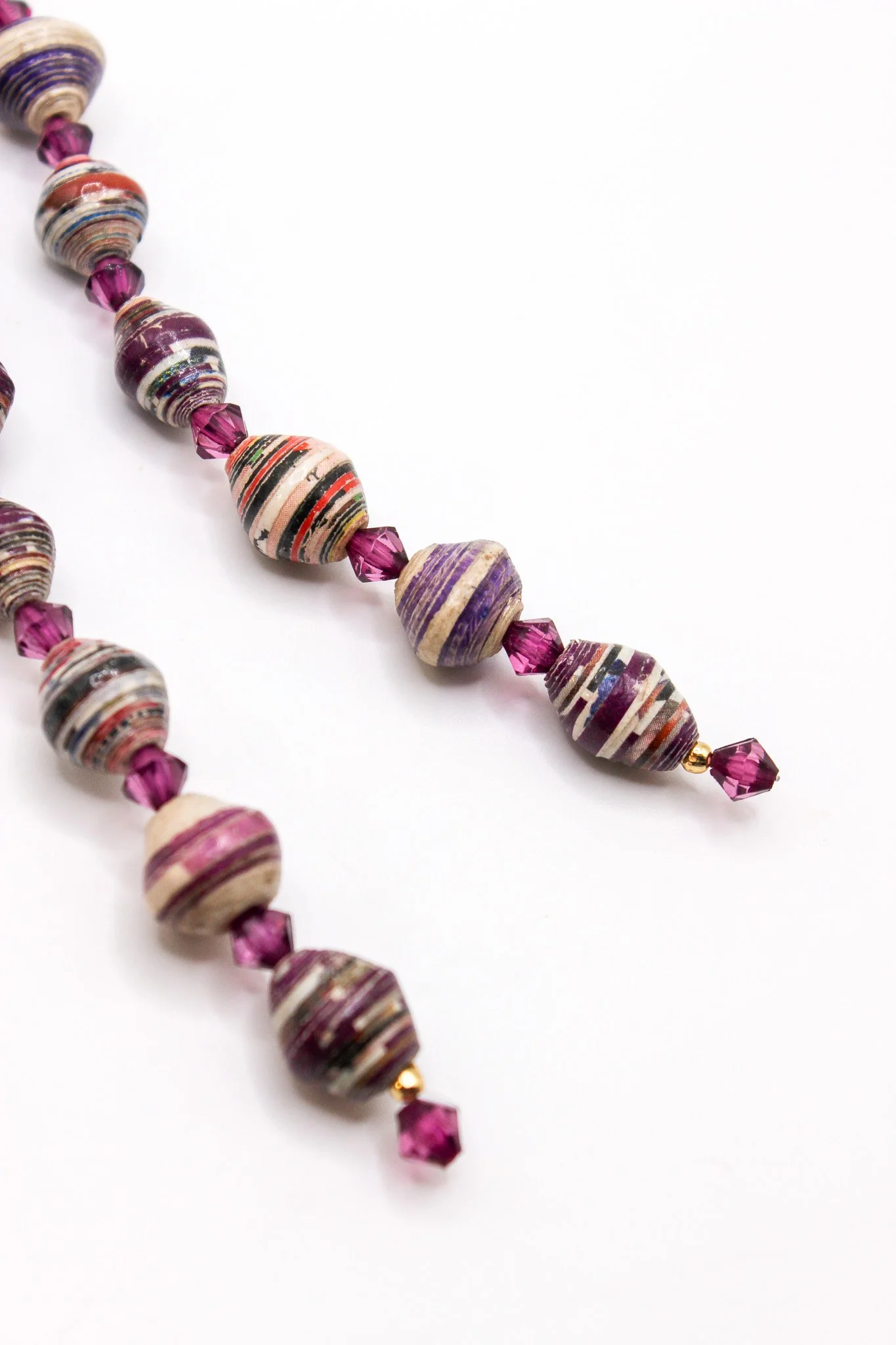 Pink Paper Beads Purse Charm