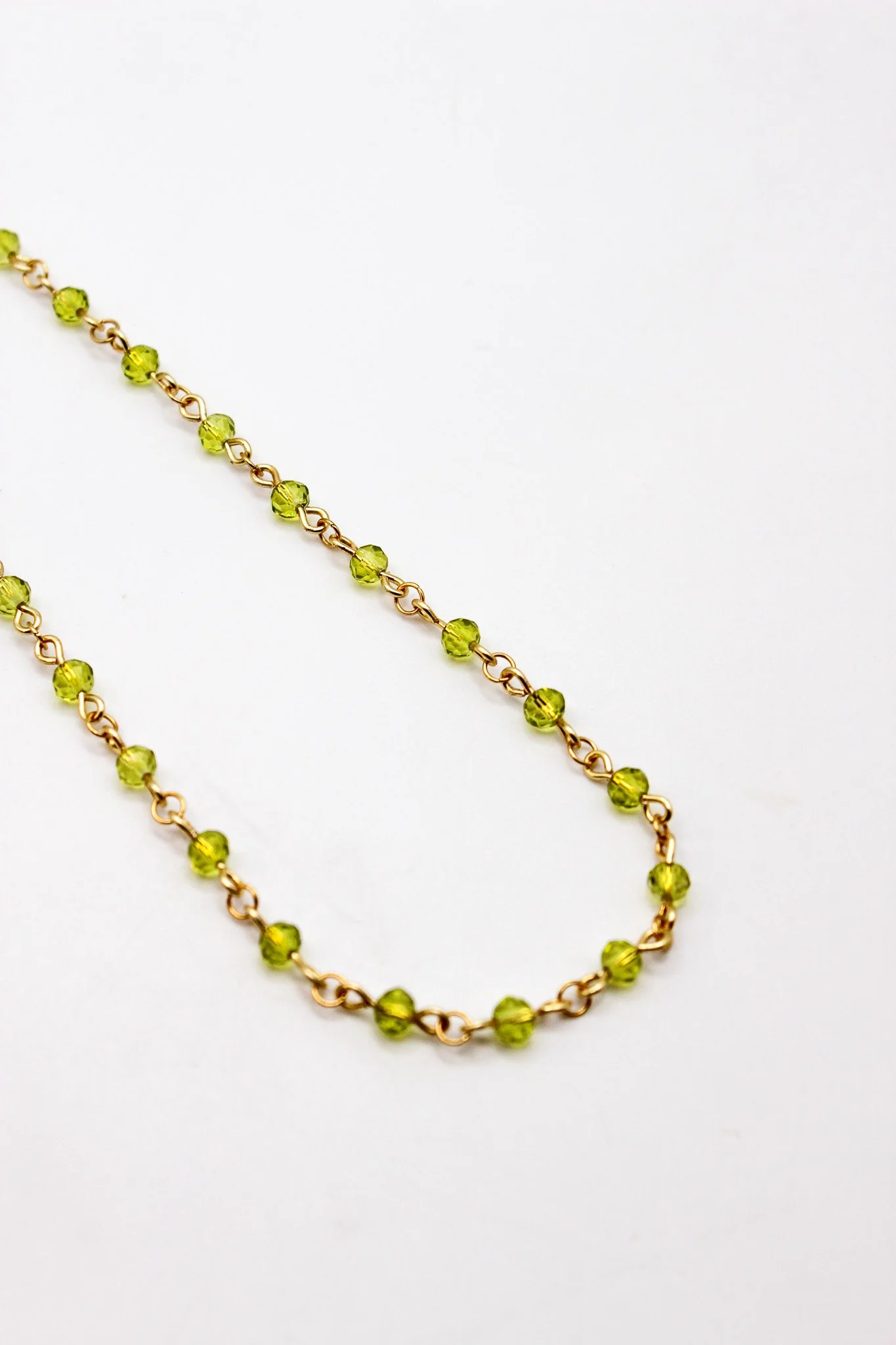 Lime Green Faceted Necklace