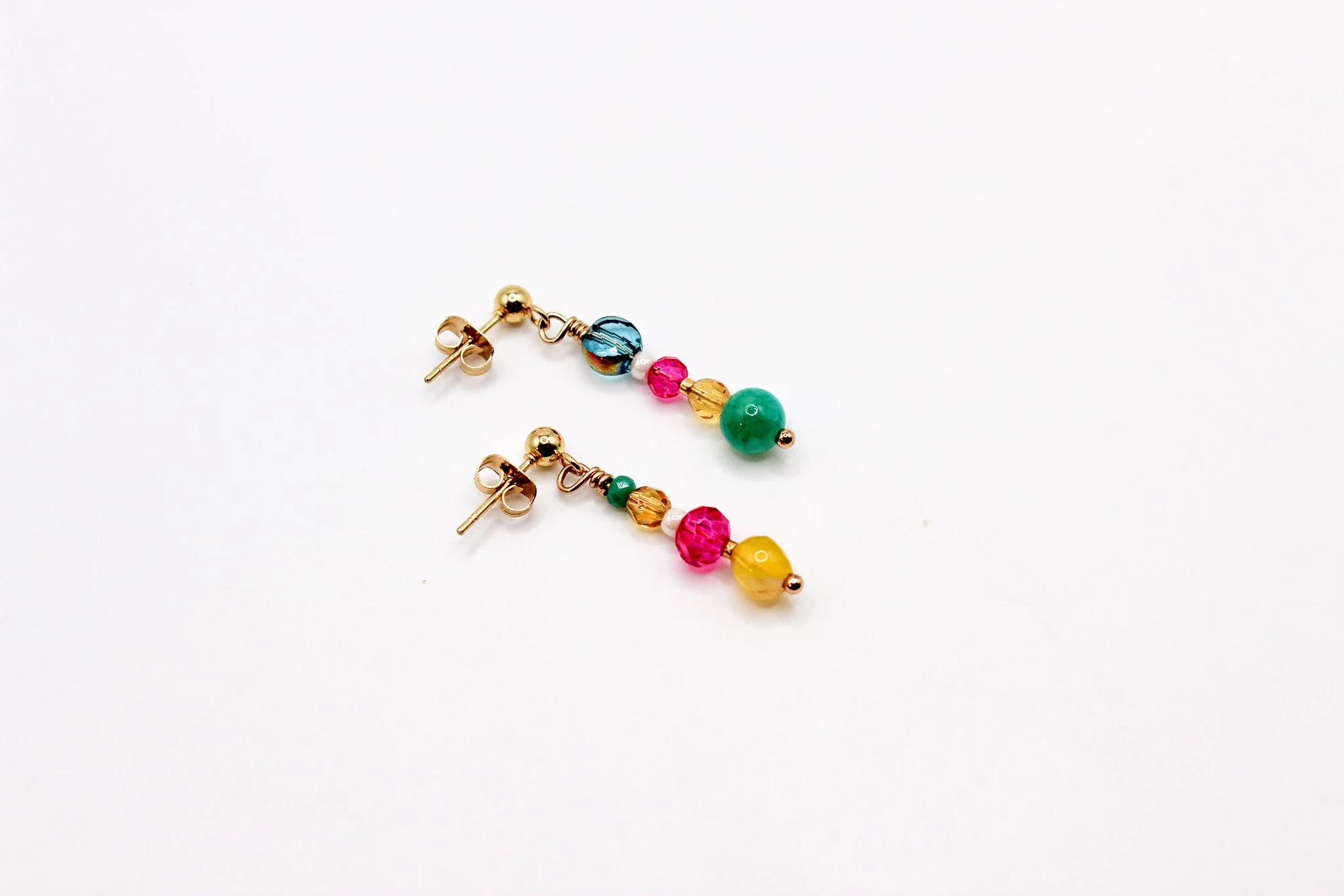 Yellow, Pink, and turquoise Asymmetrical