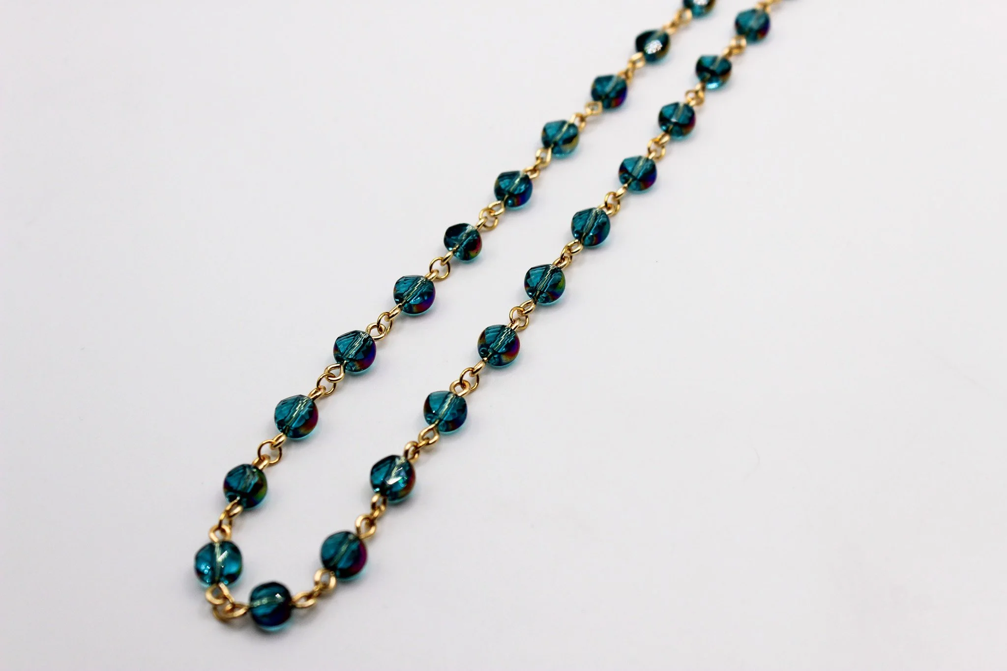 Turquoise Glass beaded necklace