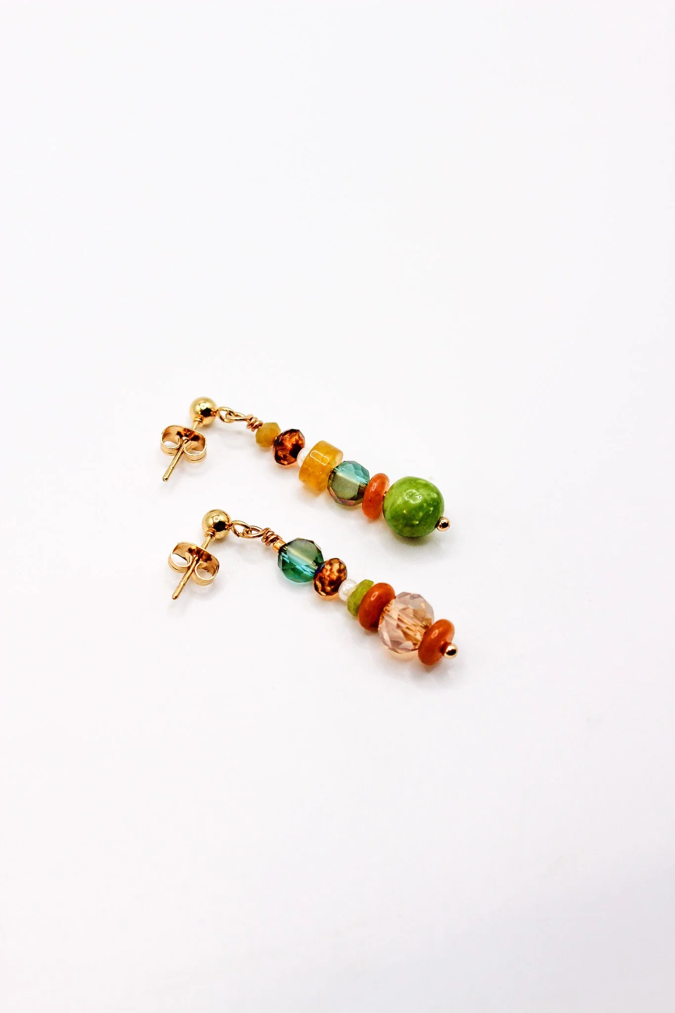 Orange, Green, and Brown Asymmetrical