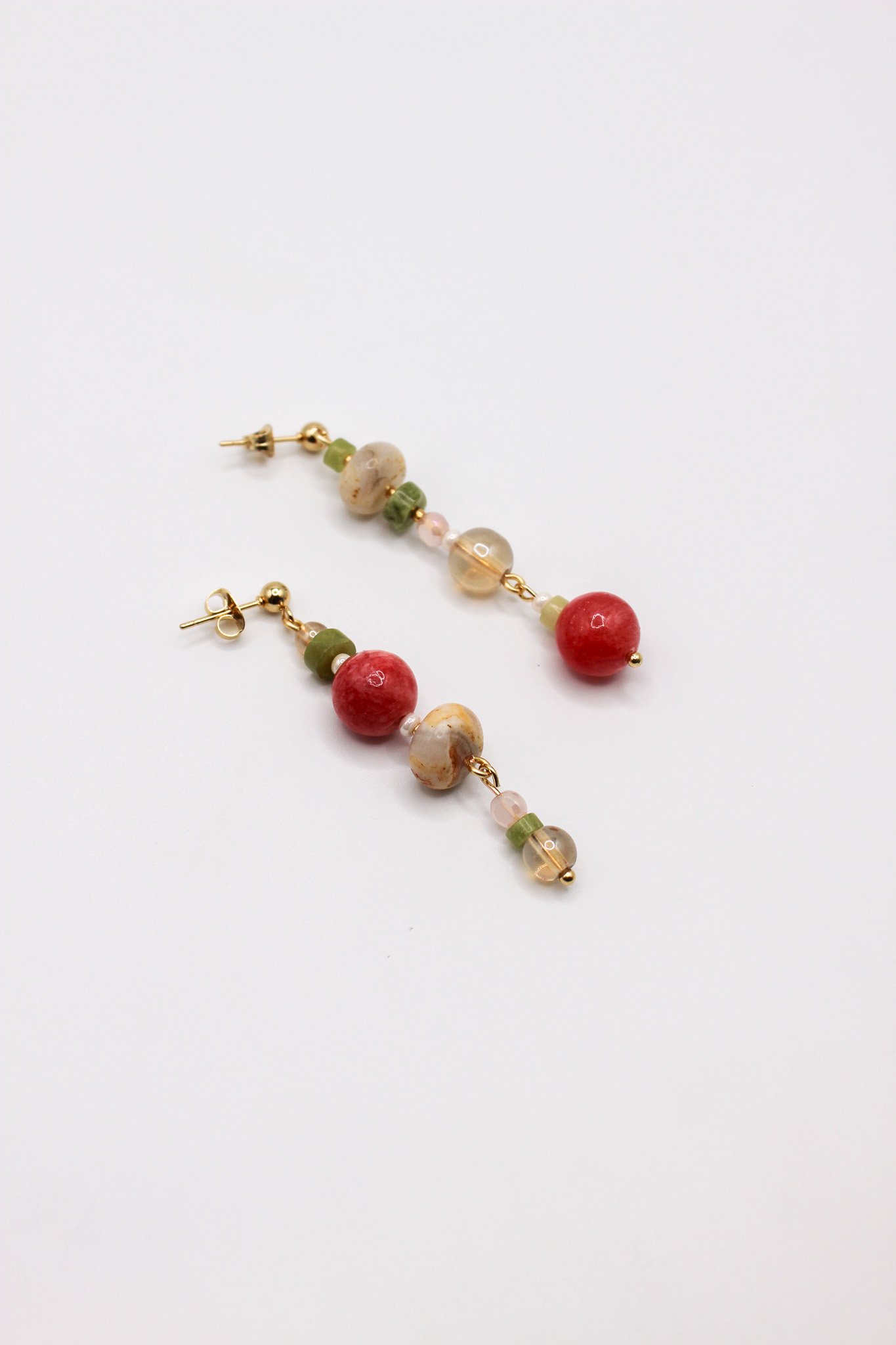 Pink, Green and Brown Asymmetrical