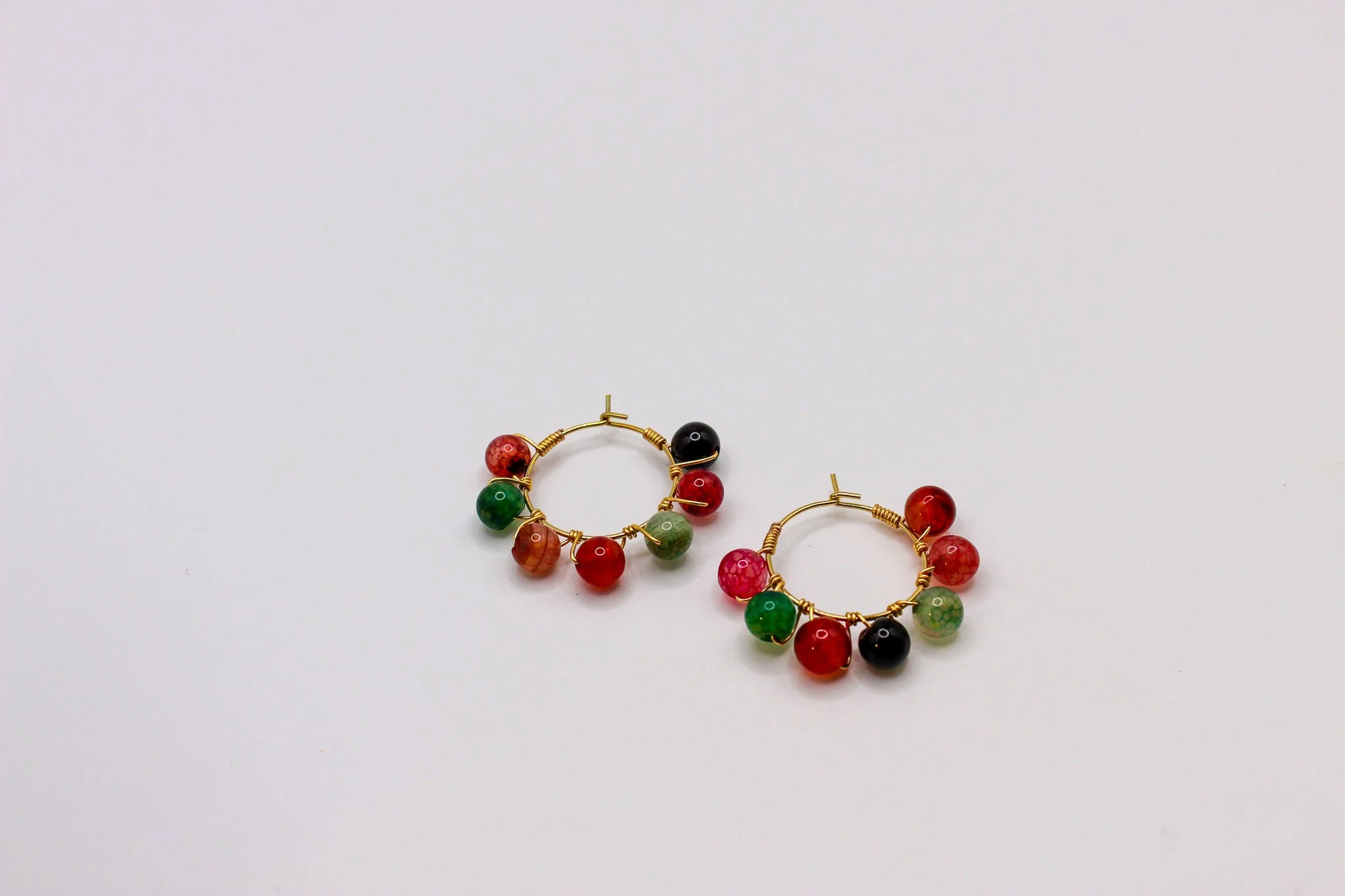 Green and pink hoops