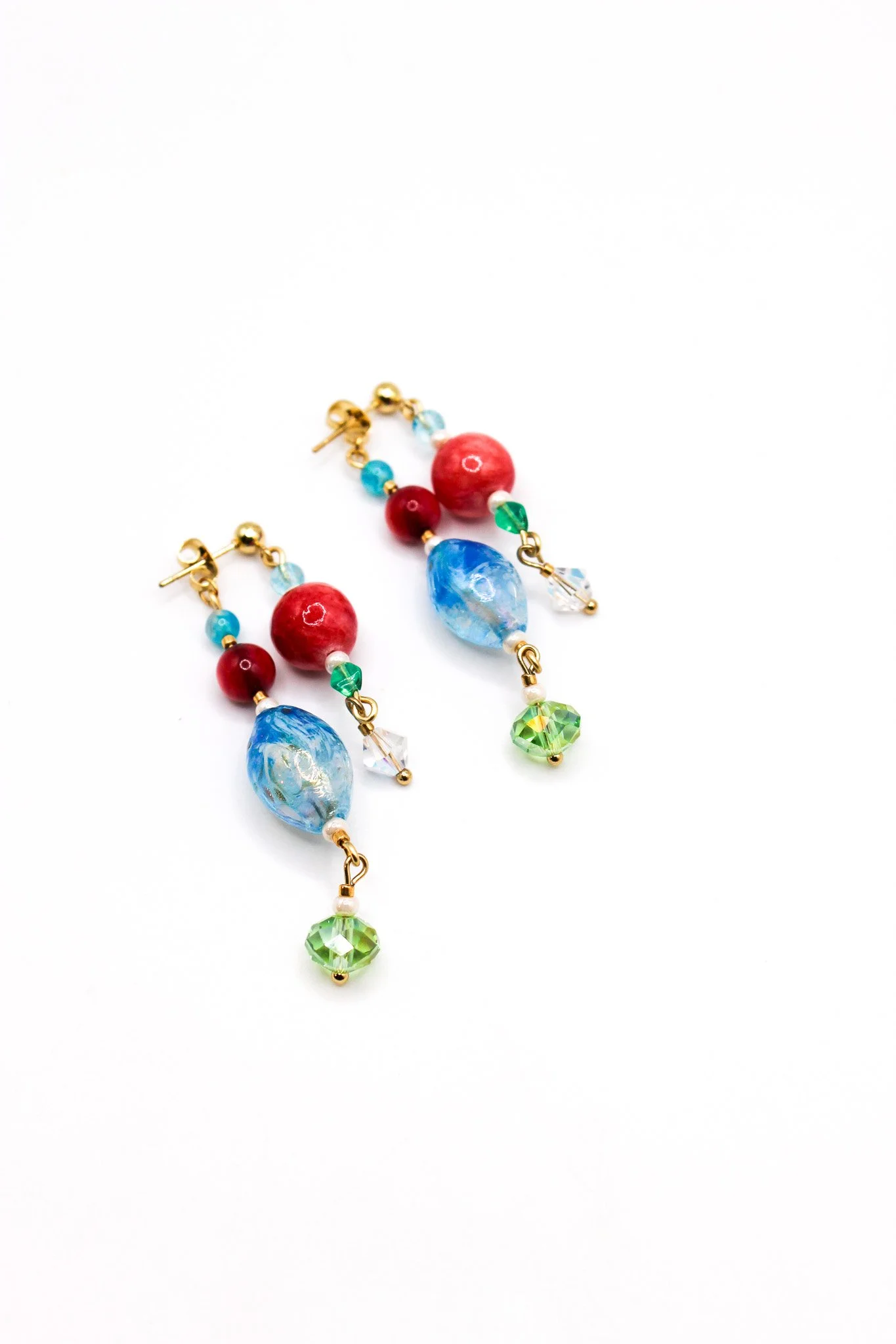 Green, Blue and Pink Beaded Collage