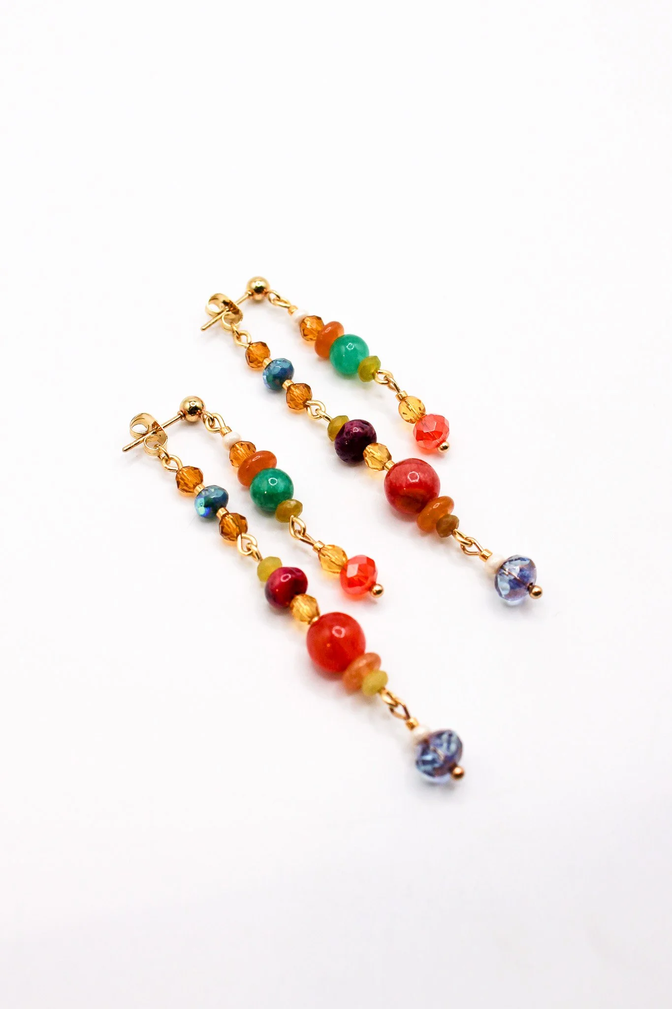 Orange, Turquoise, and Yellow Beaded Collage