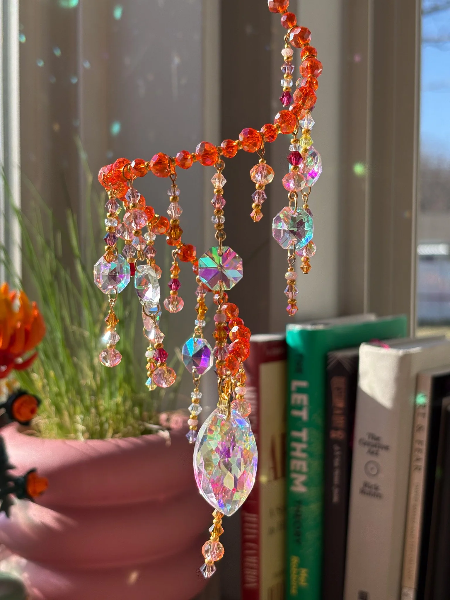 Orange and Pink Sun Catcher