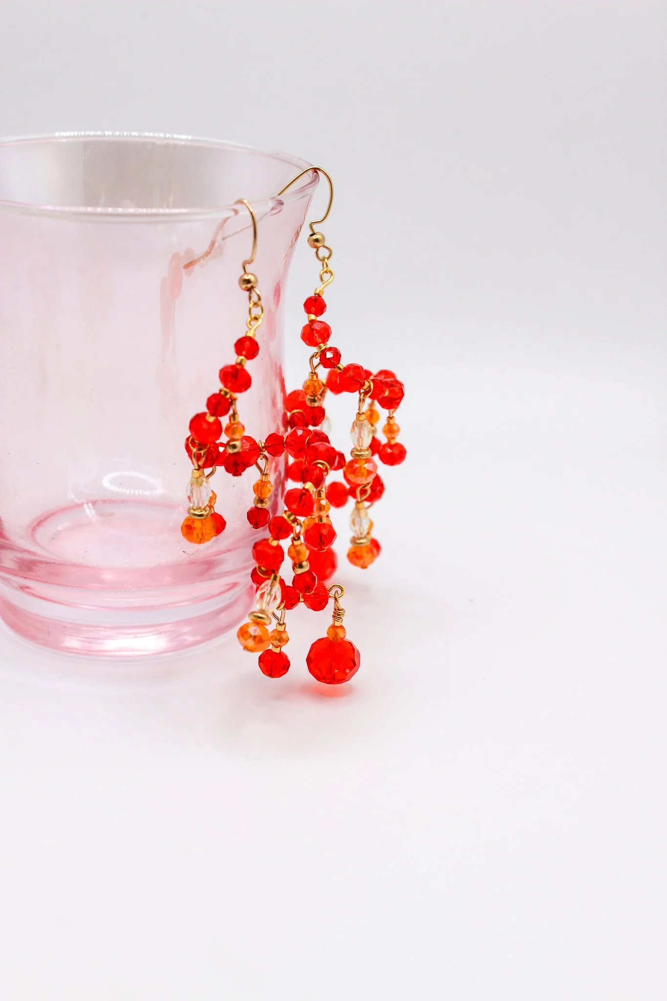 Red Mini Sun Catcher Earrings