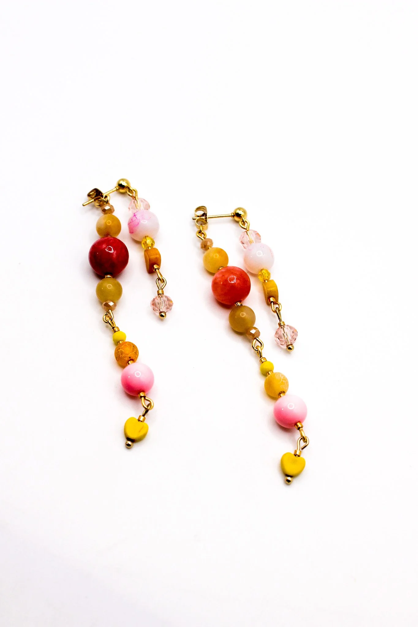 Orange, Pink and Yellow Beaded Collage