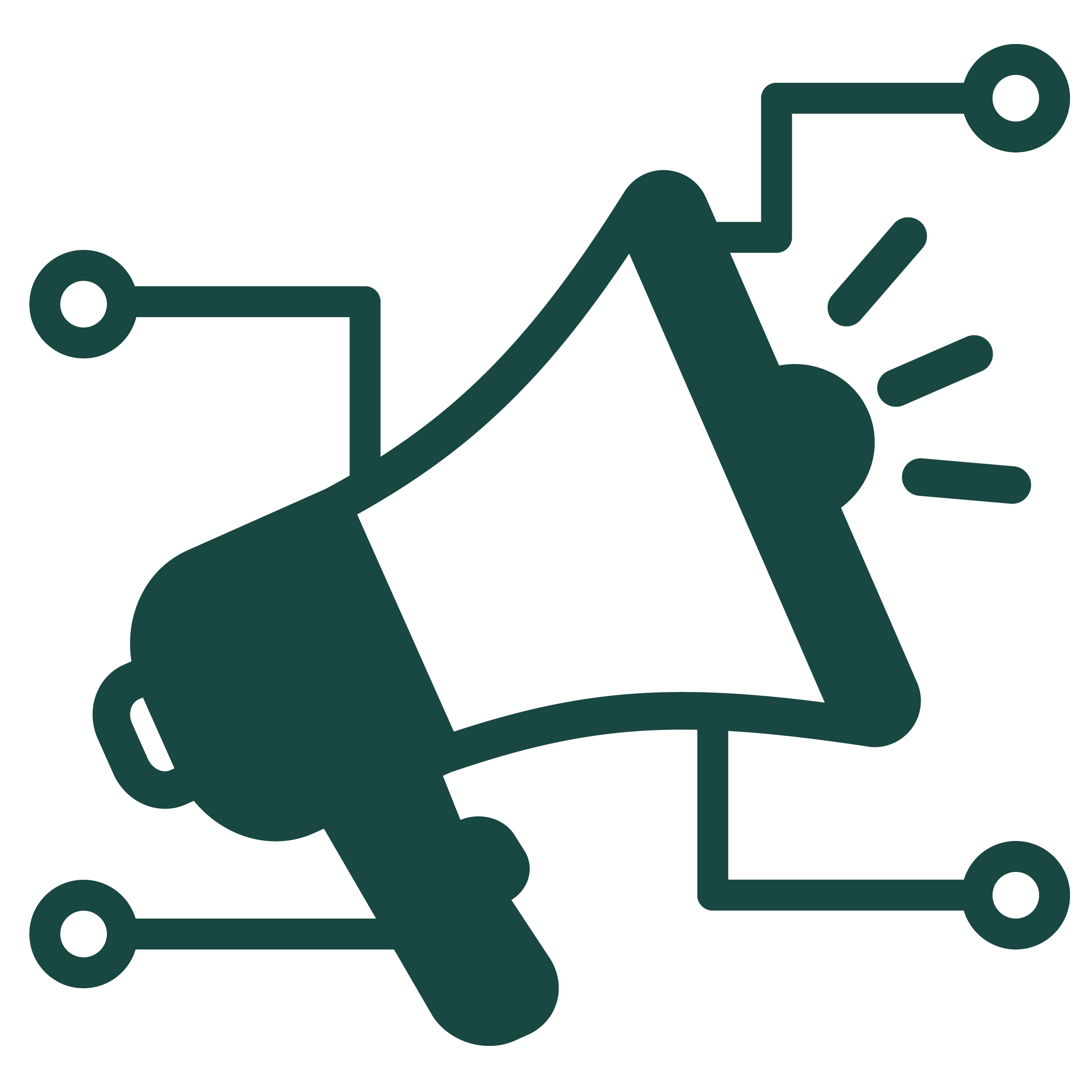 Syndicated advertising megaphone icon