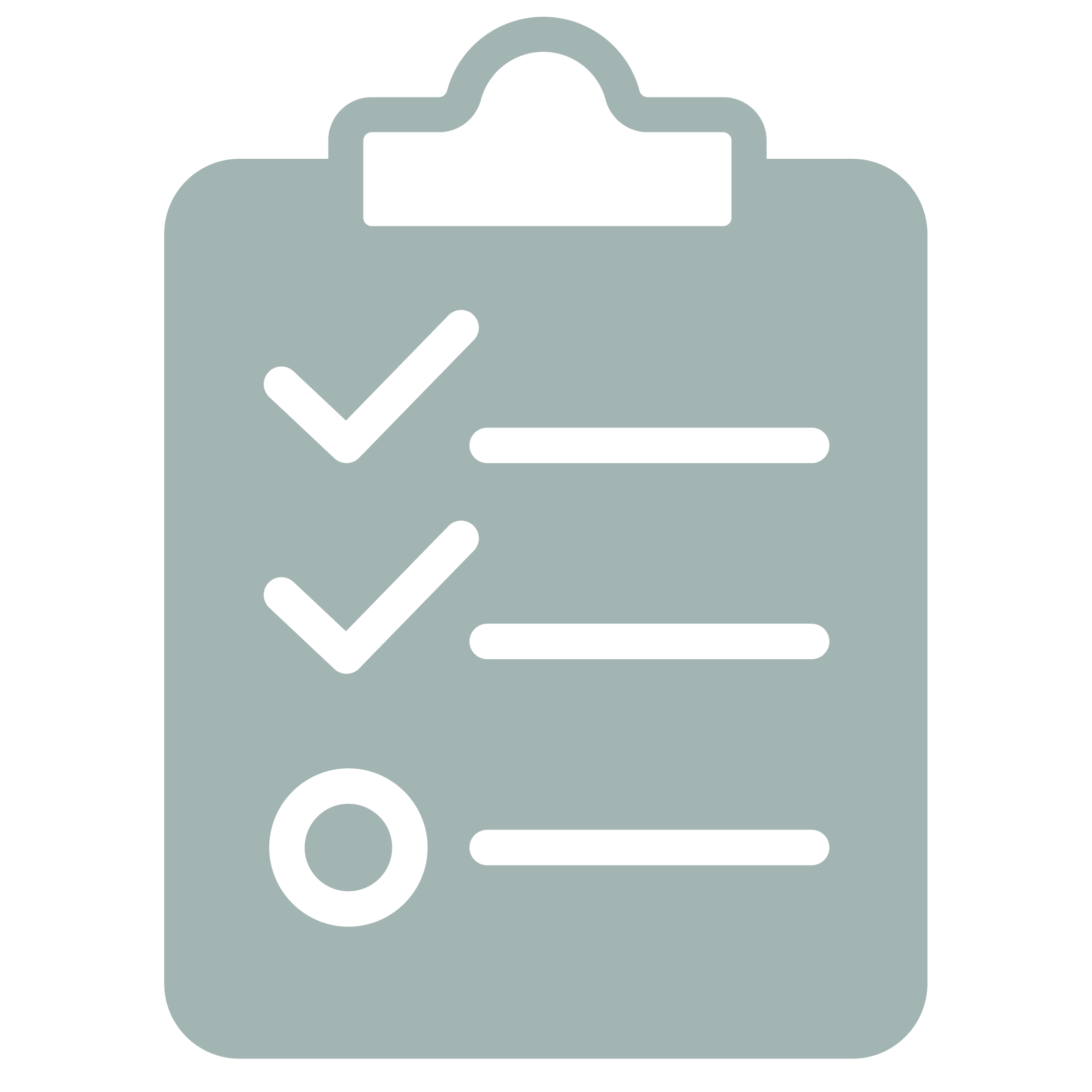 Project management clipboard icon