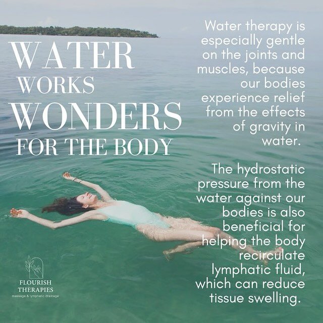 💧 Did you know there&rsquo;s more than one way  your body benefits from water? 

🏊&zwj;♀️ Whether you swim or float. In the lake, the tub, or pool. Submerging your body in water is a great way to assist your lymphatic system.