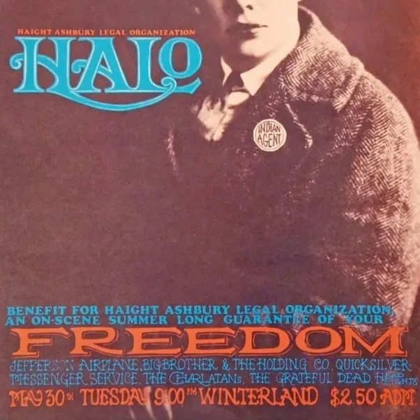 1967 Haight Ashbury Legal Organization Benefit Concert Poster by Alton Kelley and Stanley Mouse