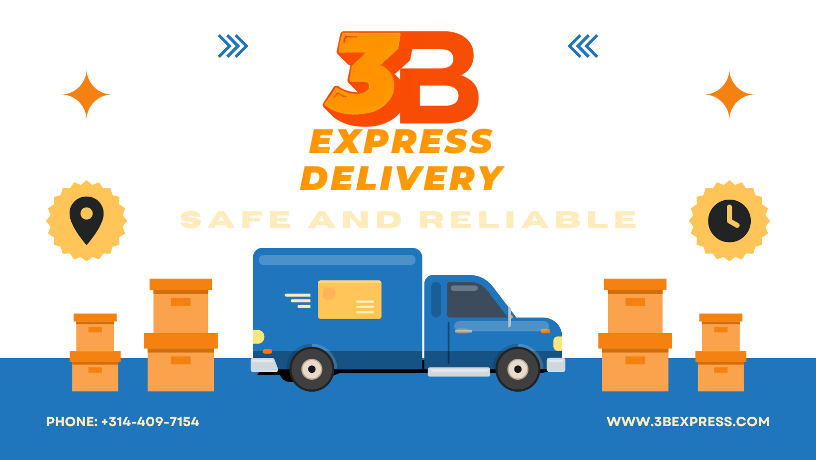 Blue Express Delivery Service of Shipping Goods Facebook cover.png