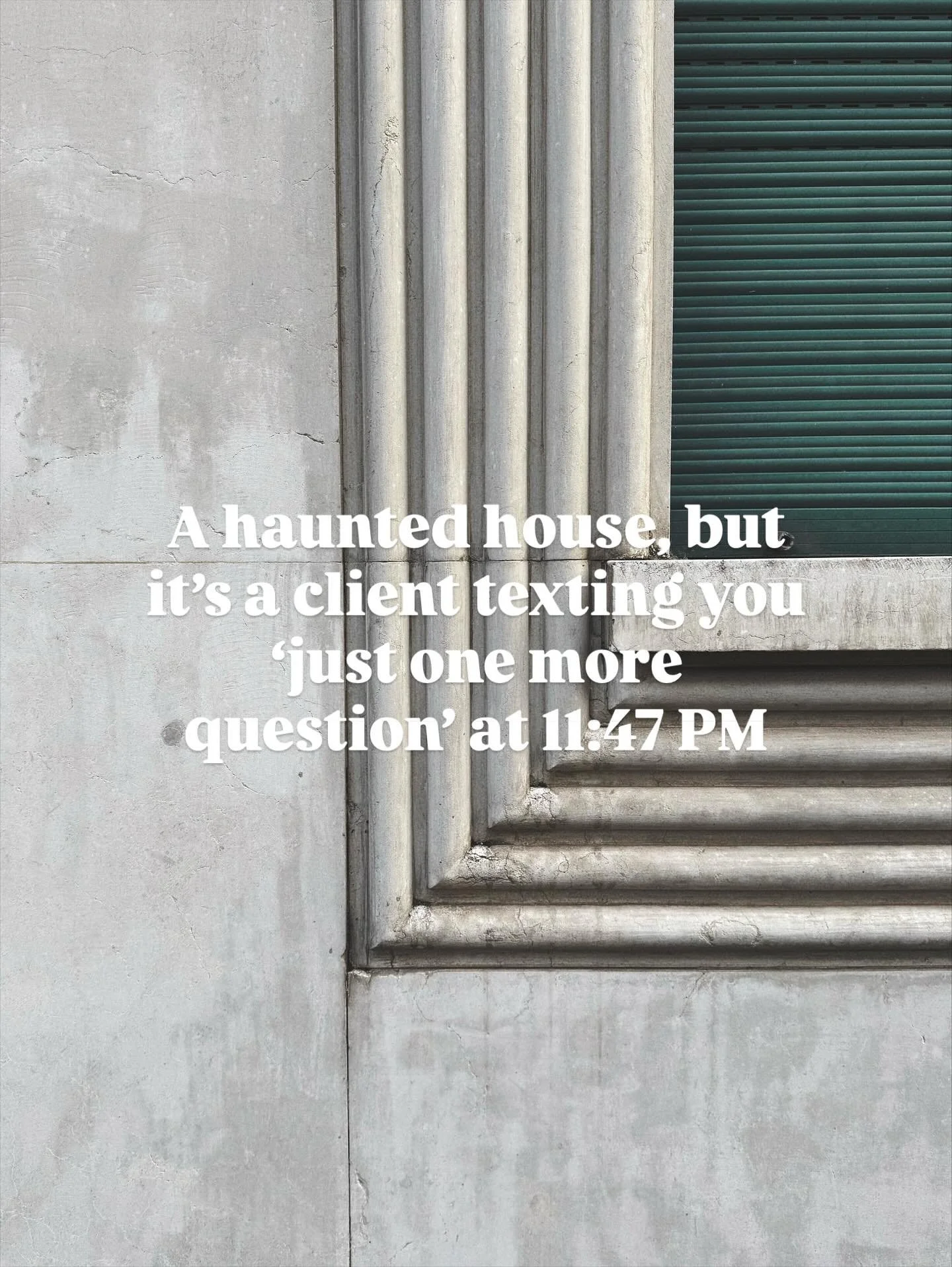 Forget ghosts&hellip;I&rsquo;m haunted by late deliveries, &ldquo;quick questions&rdquo; and scope creep. 

What did I miss?! 👻

#scopecreep #designerlife #afinteriors #innercircle #thecreativepivot