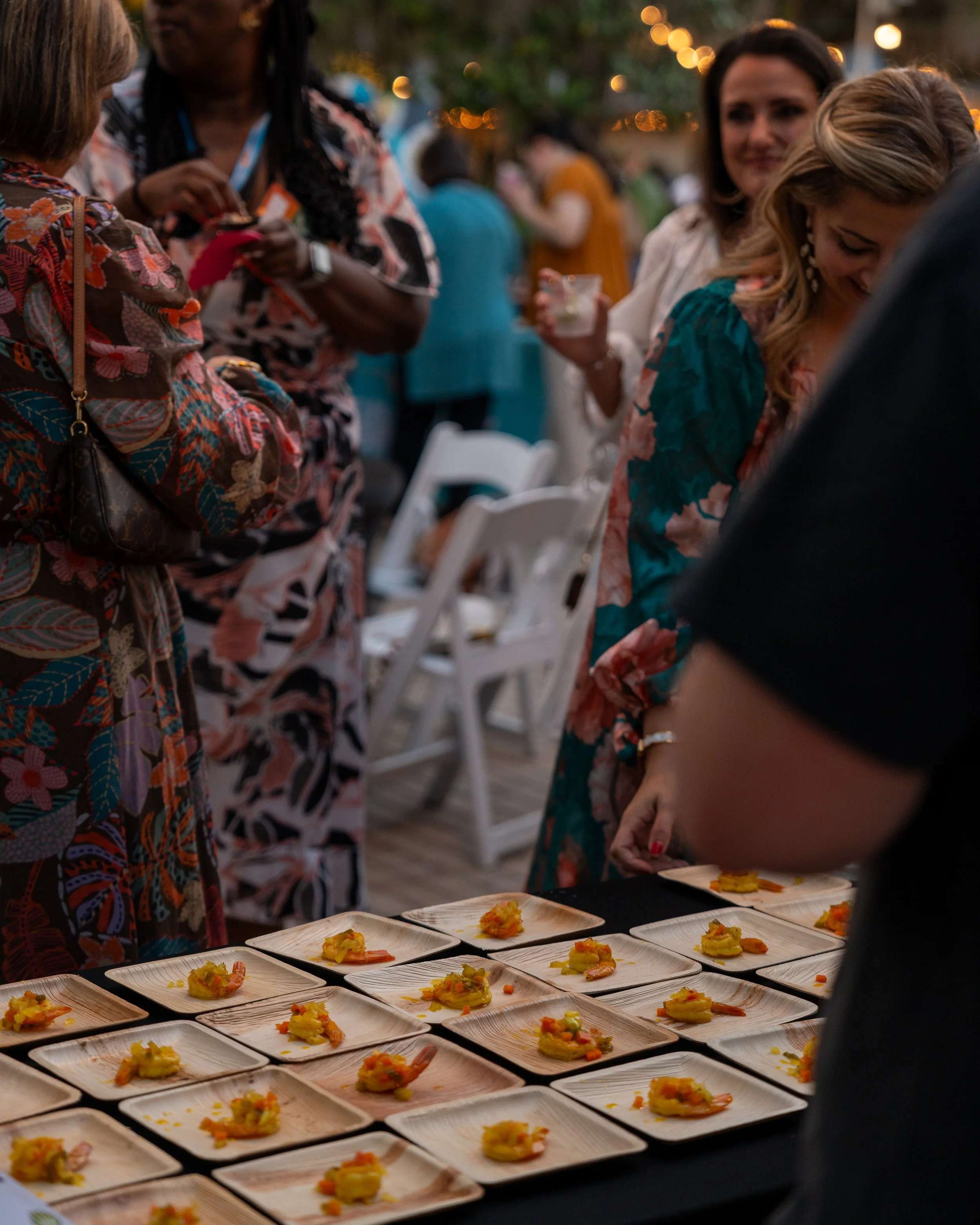 Guests excited to enjoy The Monroe's Revival Pickled Shrimp, Jewel's own recipe from Apalachicola