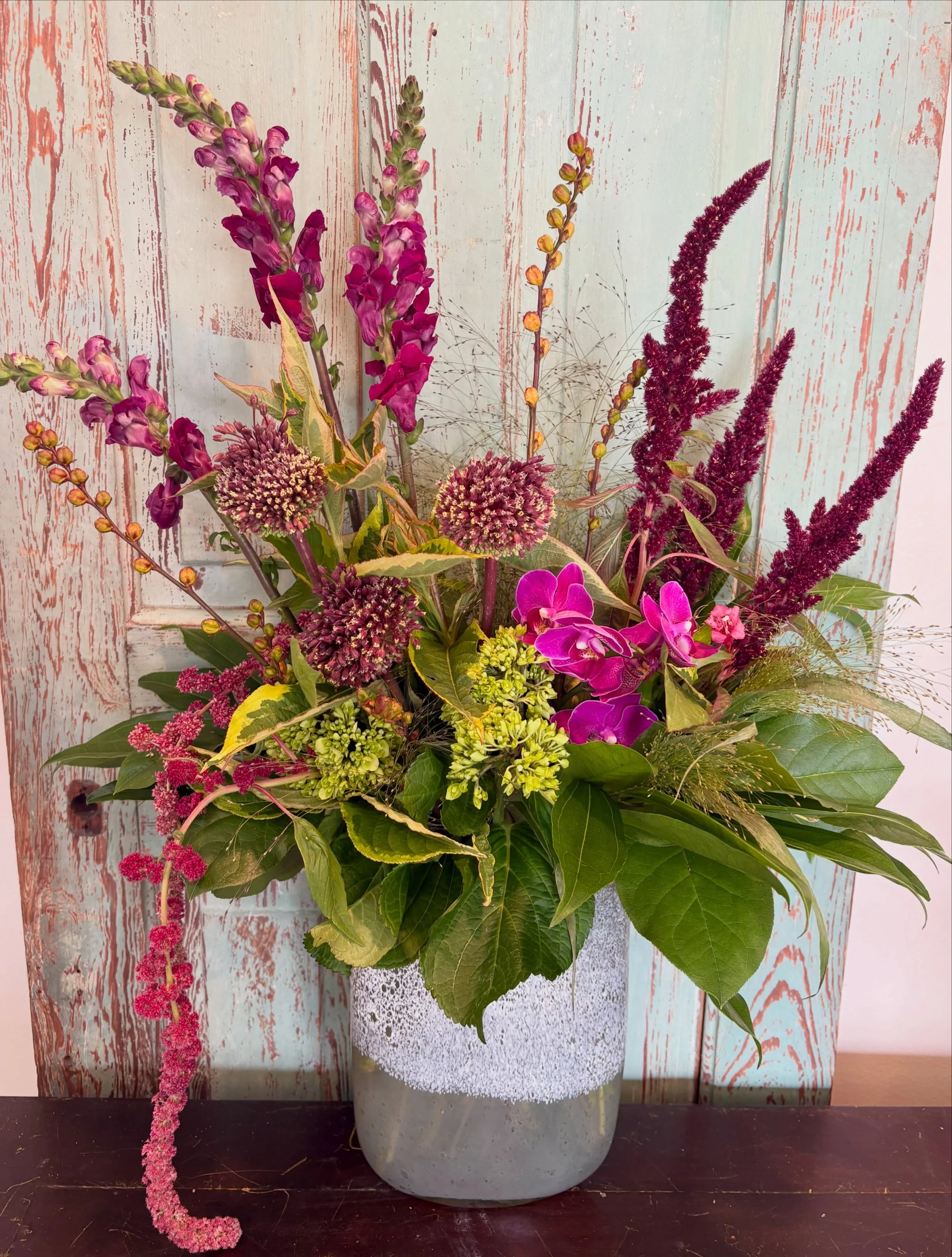 Manifesting fall weather! 🙌🍁
.
.
.
#fallflorals #fallfloral #amaranthus #snapdragons #allium