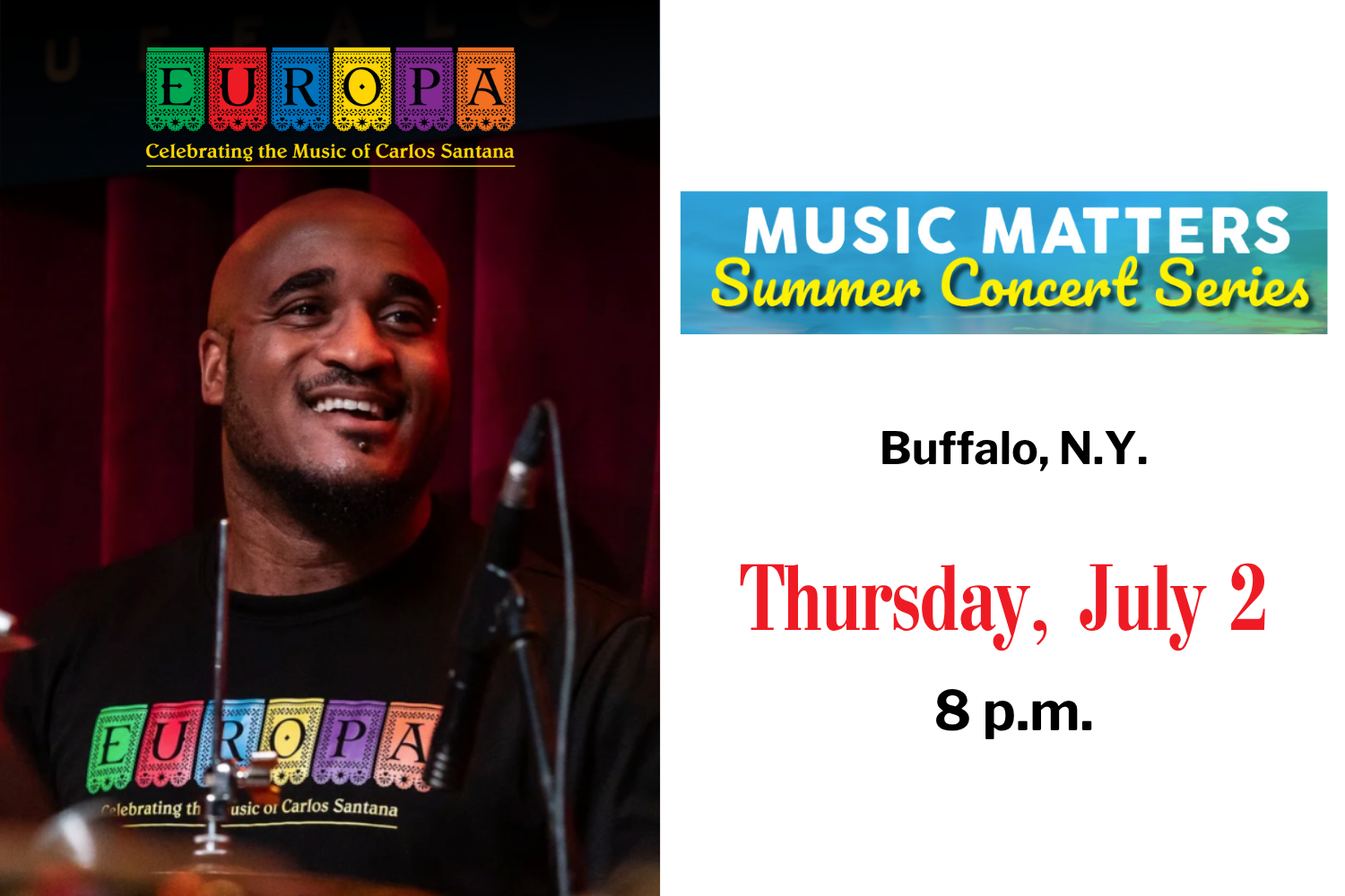 Europa at the Music Matters Summer Concert Series