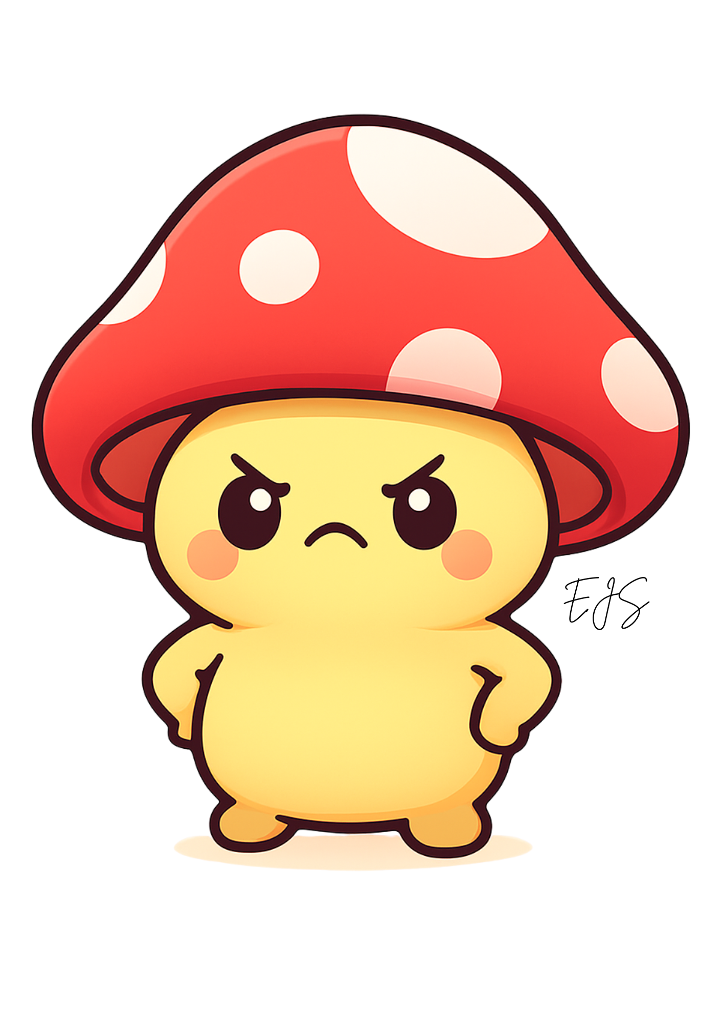 Shroomi Got The Grumps (6cm Sticker)