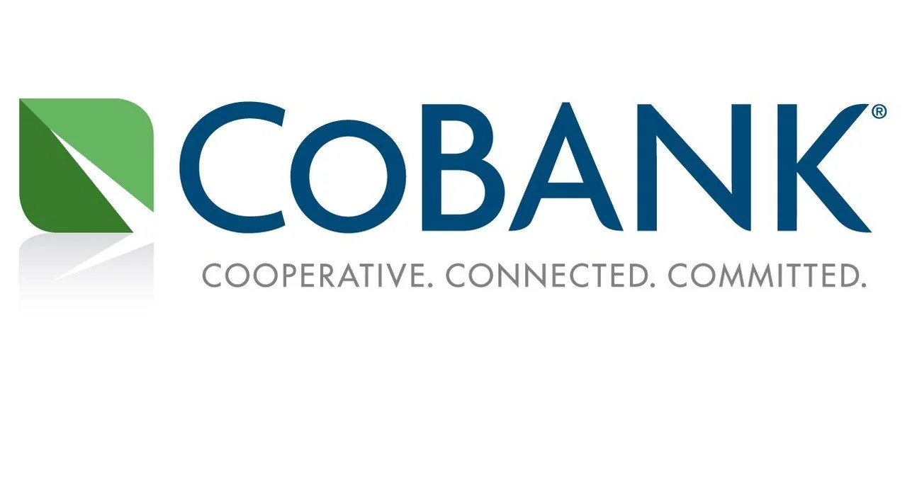 COBANK logo with a green and white leaf icon, the words 'COBANK' in blue, and the slogan 'Cooperative. Connected. Committed.' in gray.