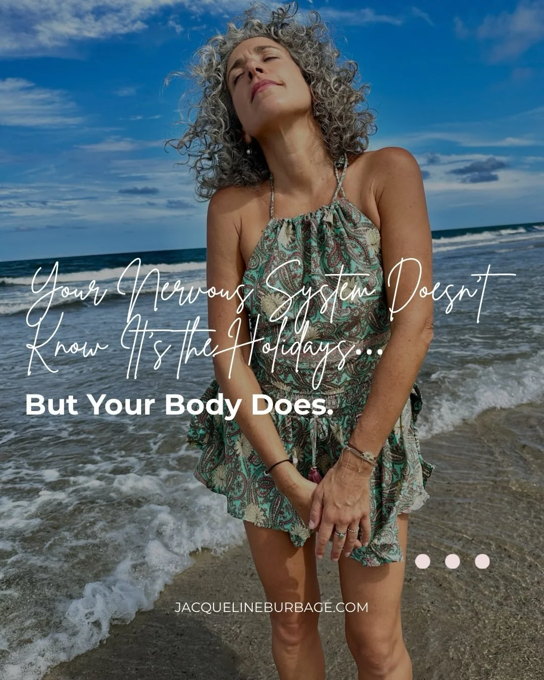 Happy December! 

Your nervous system doesn&rsquo;t know it&rsquo;s the holidays.

It only knows what you&rsquo;ve been carrying.

December doesn&rsquo;t need more hustle.
It needs more space.
More breath.
More being.

This isn&rsquo;t another sales 