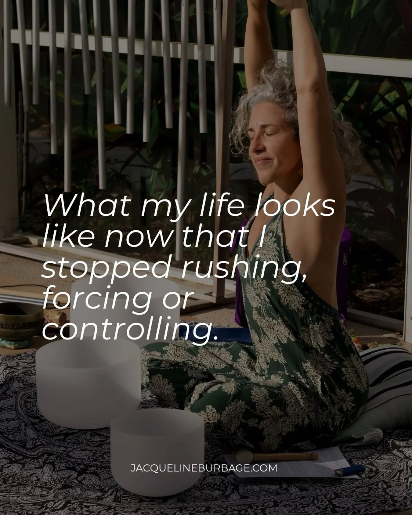 What my life looks like now that I stopped rushing, forcing or controlling. 

It&rsquo;s slower&hellip;
but somehow fuller.
Quieter on the outside, louder in truth.

There&rsquo;s more space to feel
and far less urgency to fix myself.

I listen soone