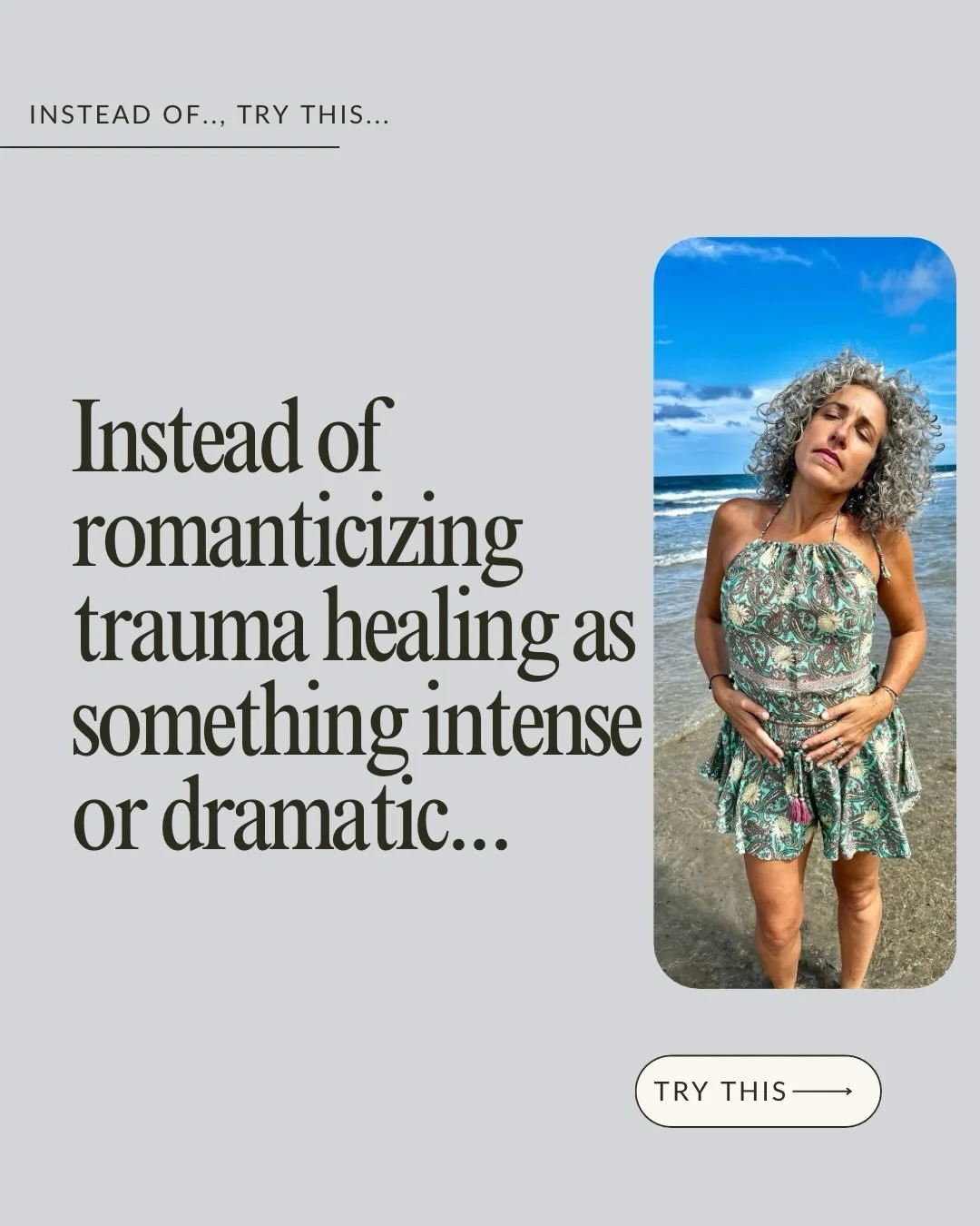 There are a lot of popular healing approaches that sound empowering &mdash;

but quietly keep people stuck.

I don&rsquo;t believe healing has to be intense, performative, or something you power through.

And I don&rsquo;t believe your body needs fix