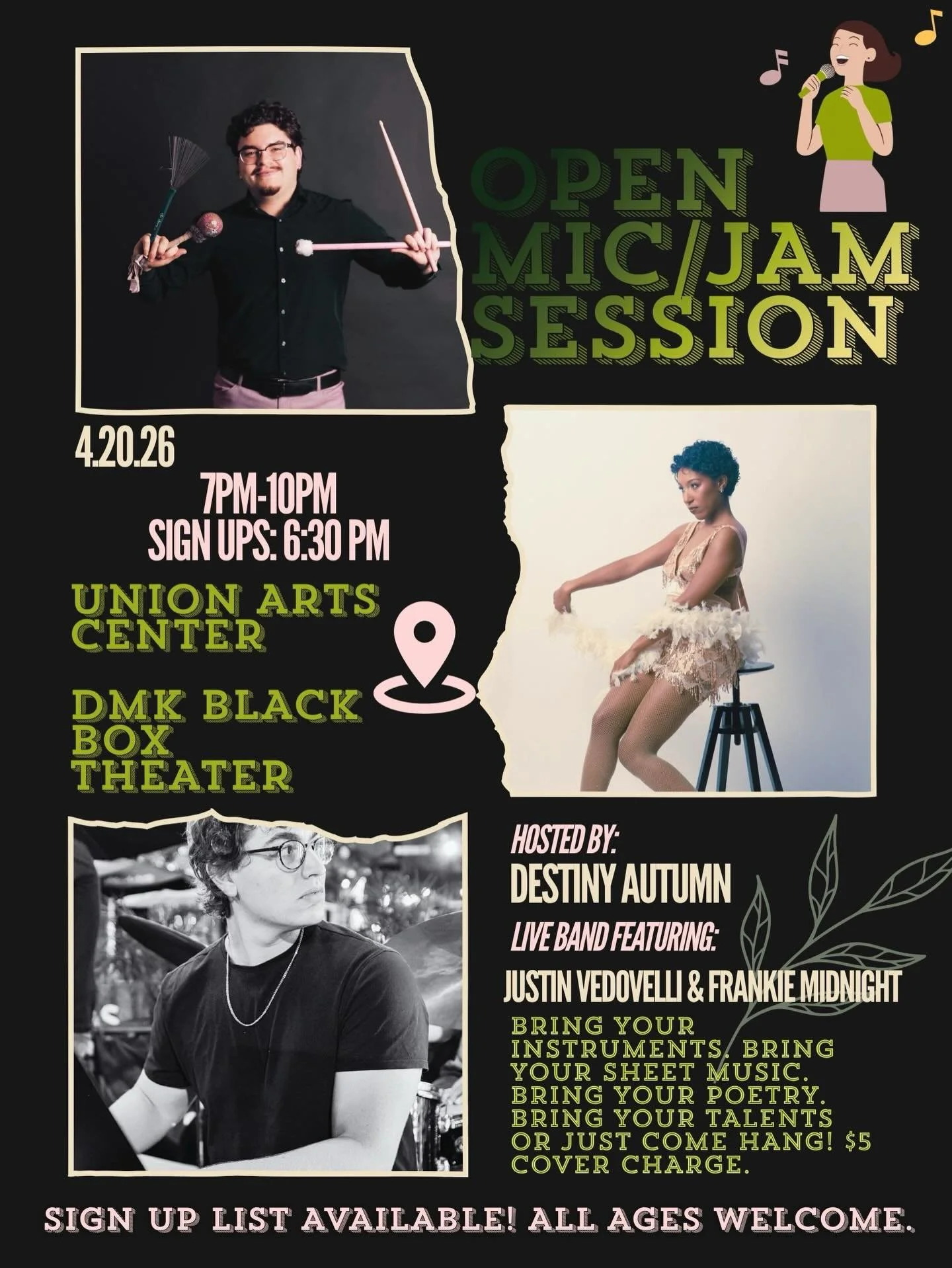 ALRIGHT YALLL! Yet another chance to come hang out at the &ldquo;PASS THE MIC&rdquo; open mic and jam session this time on 4/20! ✨🌱

Come try out some fresh material, come collab, come out to even just vibe. I&rsquo;m looking forward to seeing some 