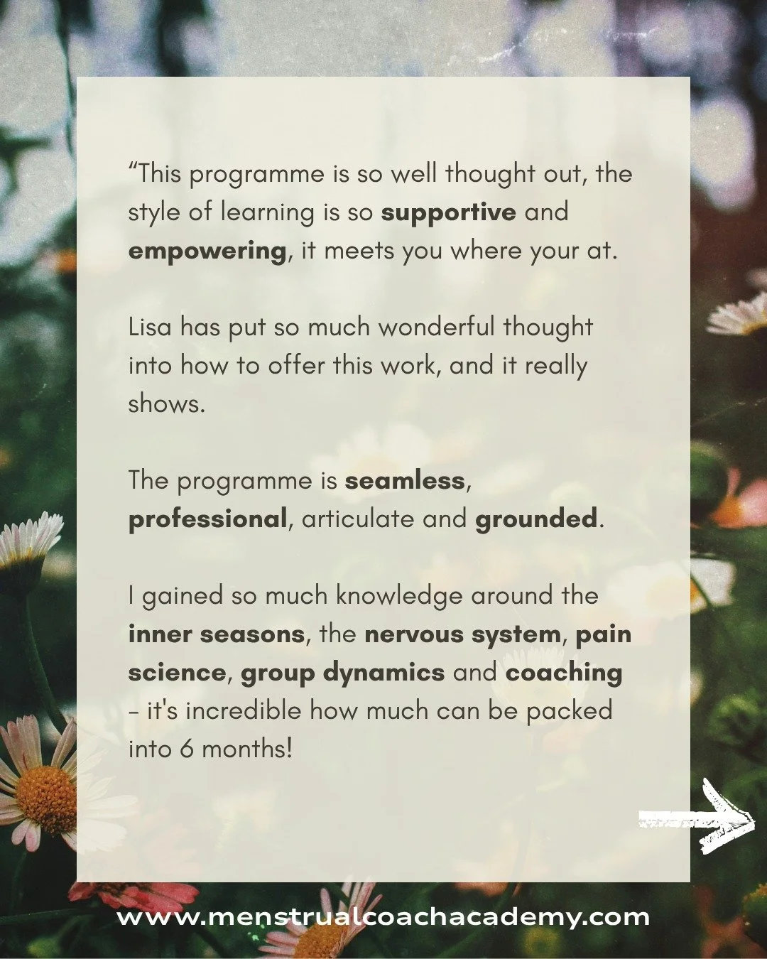 Another very generous graduate experience from our 2025 cohort. 

It's so fun having these amazing students all around the world in our global community 🌎

If you are in another timezone, don't worry... we've got you covered! 

With all calls record