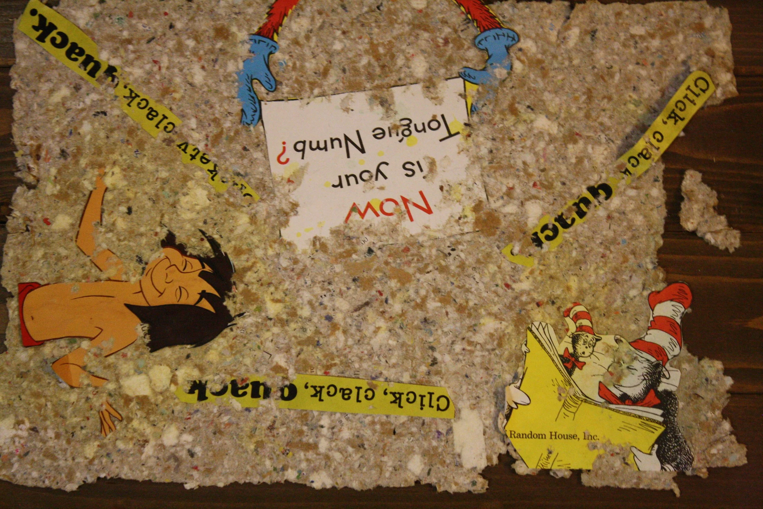 Knox part 7 (detail)  B. Standley 2020 Recycled paper on wood