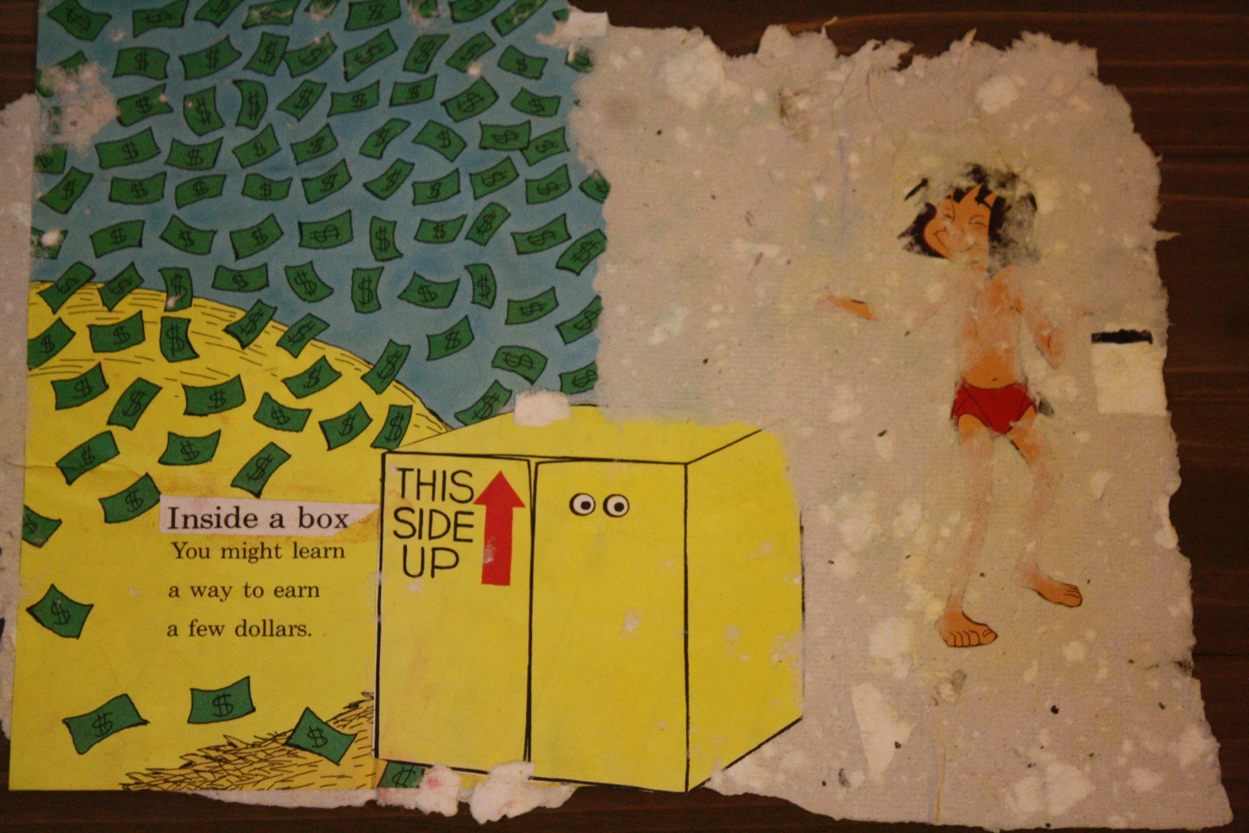 Knox part 3 (detail) B. Standley 2020 Recycled paper on wood