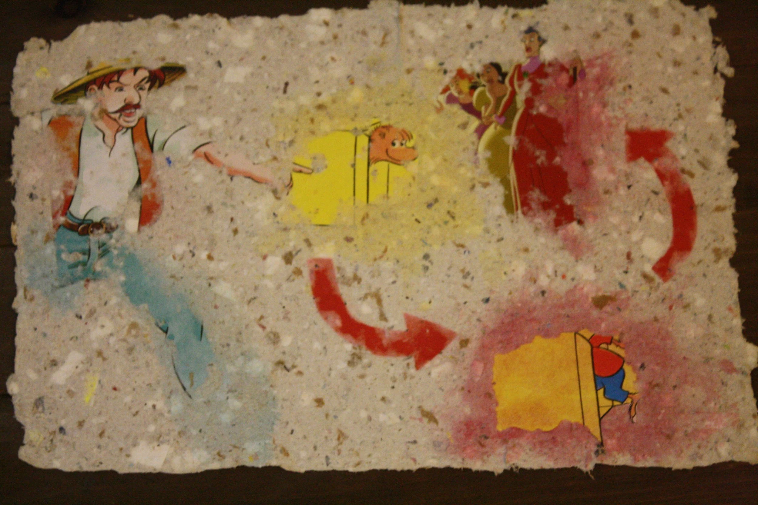 Knox part 4 (detail)  B. Standley 2020 Recycled paper on wood