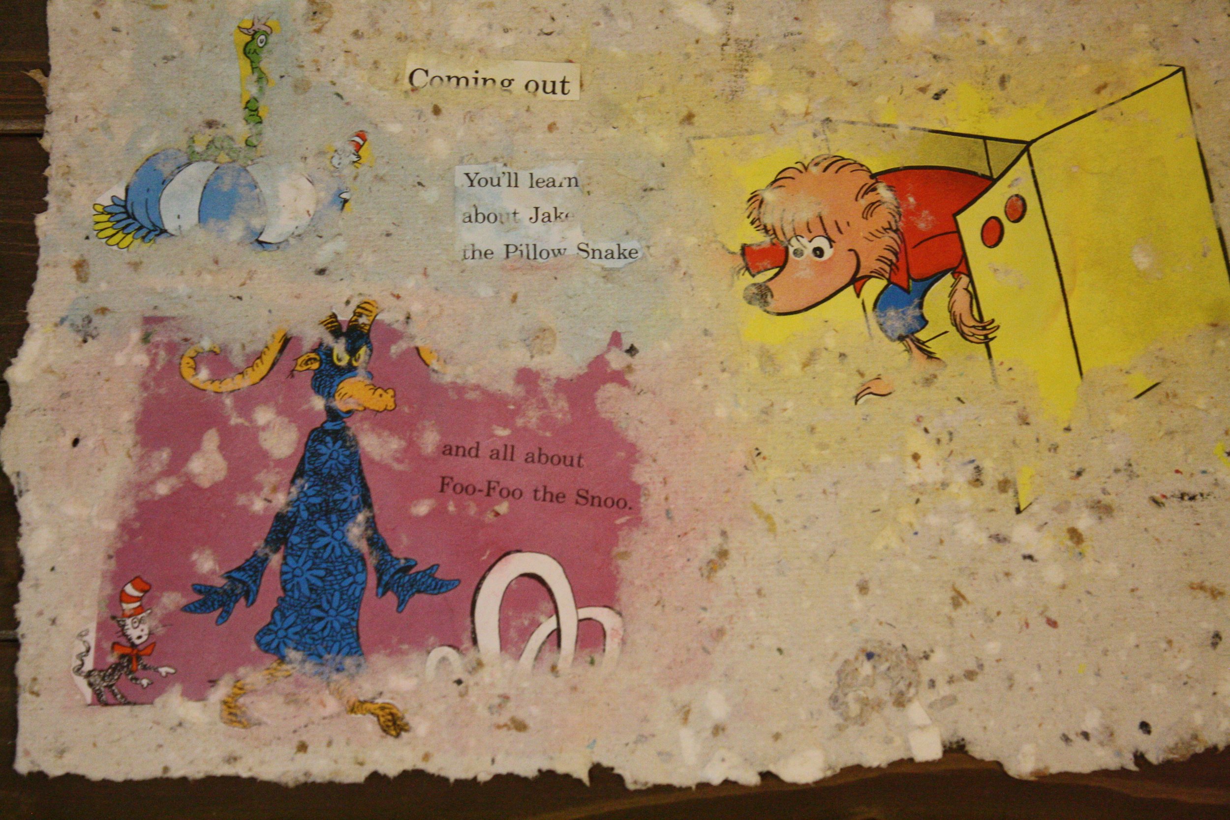 Knox part 6 (detail)  B. Standley 2020 Recycled paper on wood