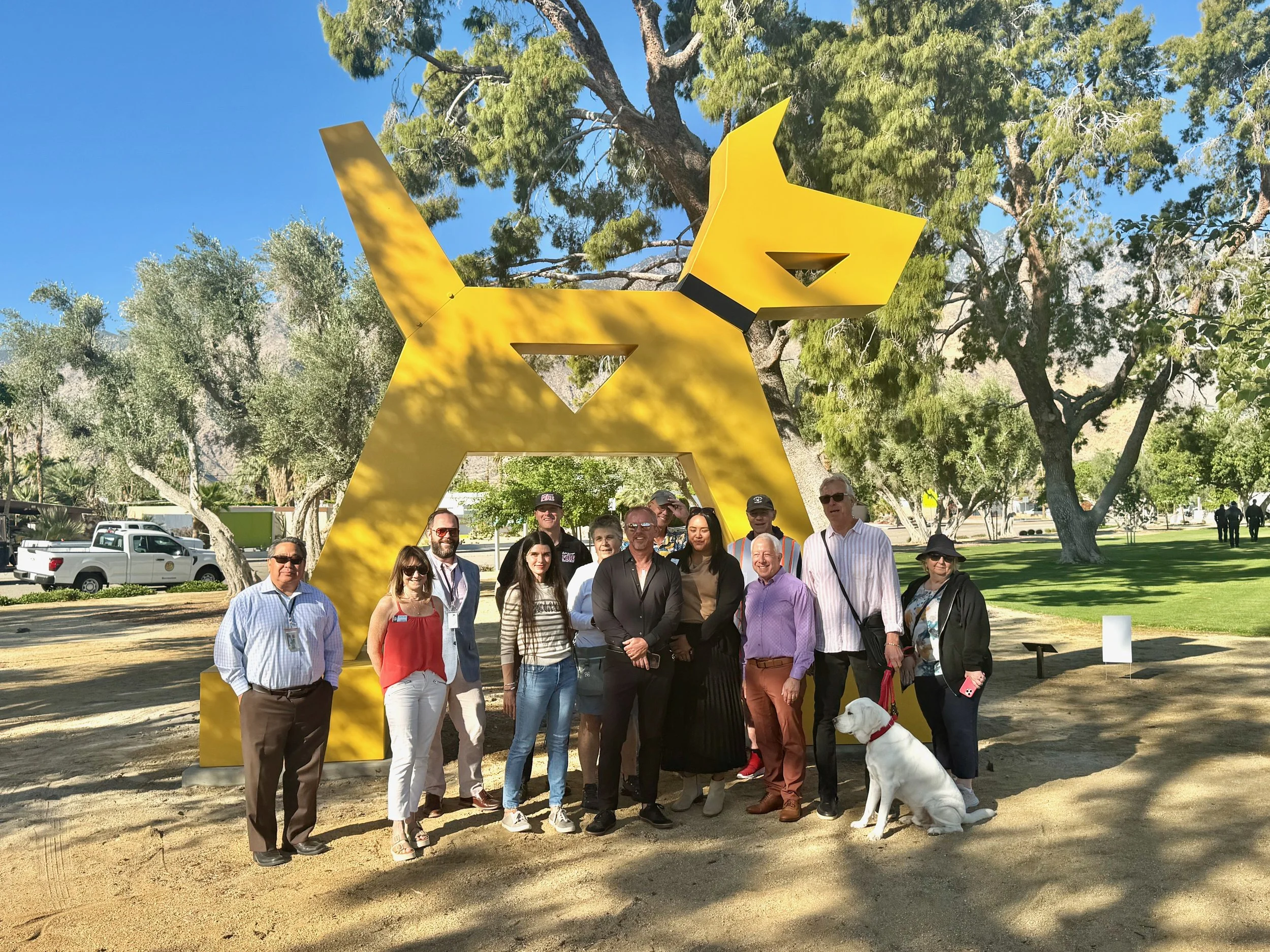 "Rover" art sculpture dedication in Victoria Park
