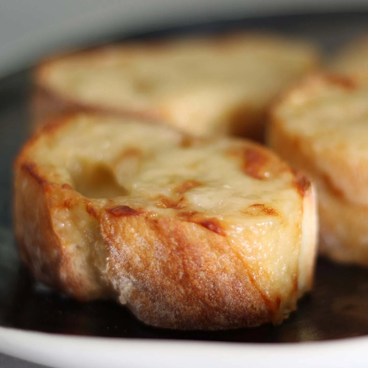 baguette toasted with fontina cheese and madeira wine