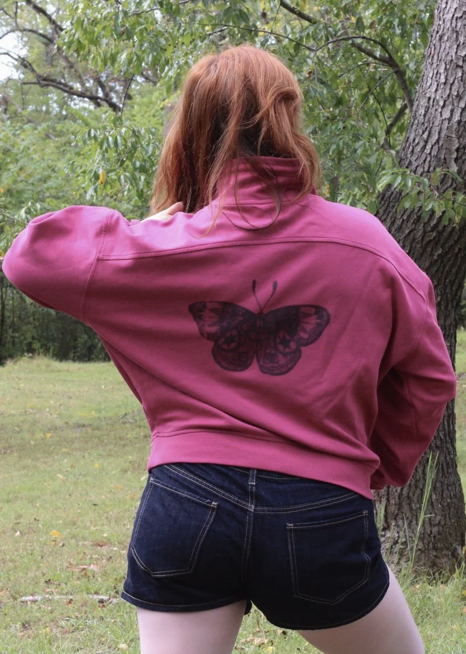 Gray Screen Printed Athletic Jacket