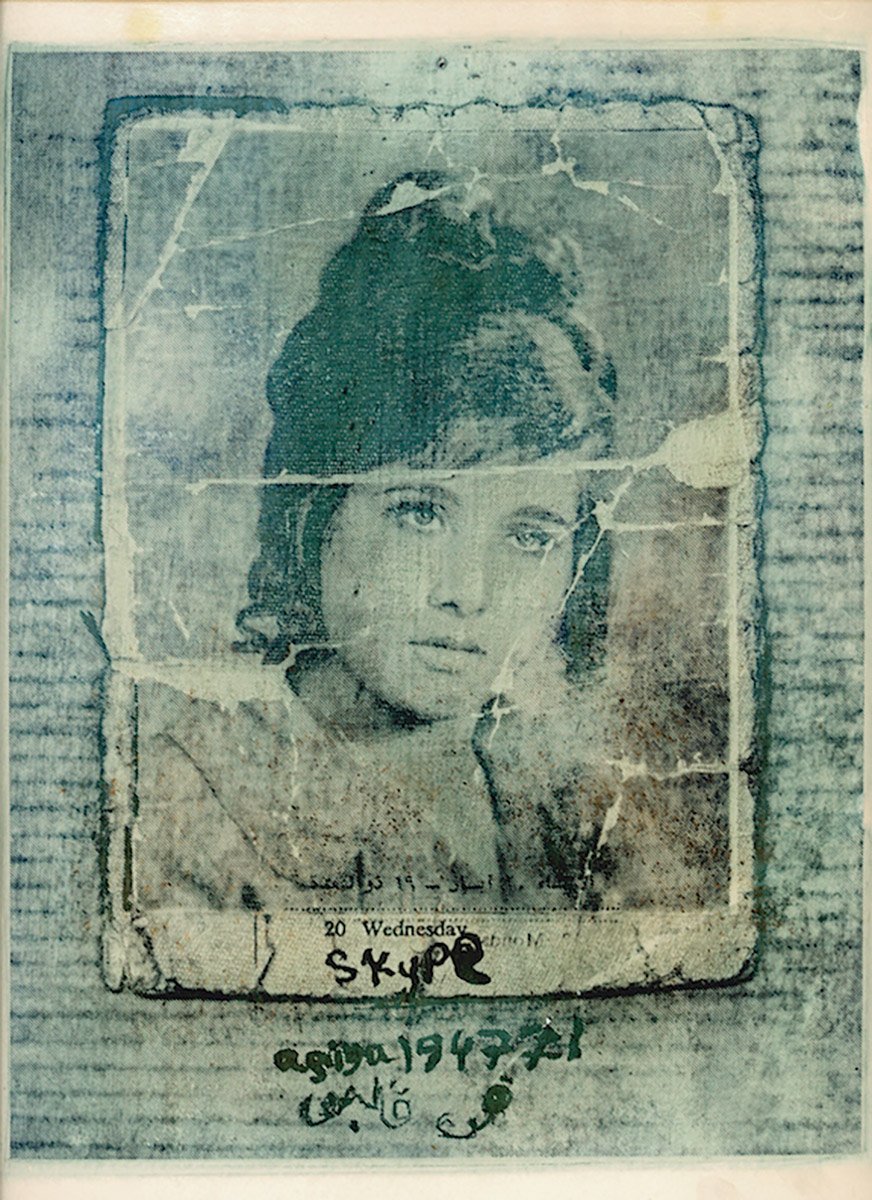 Resino-pigmentype technique capturing the tender script of the artist's mother's handwritten notes.jpg