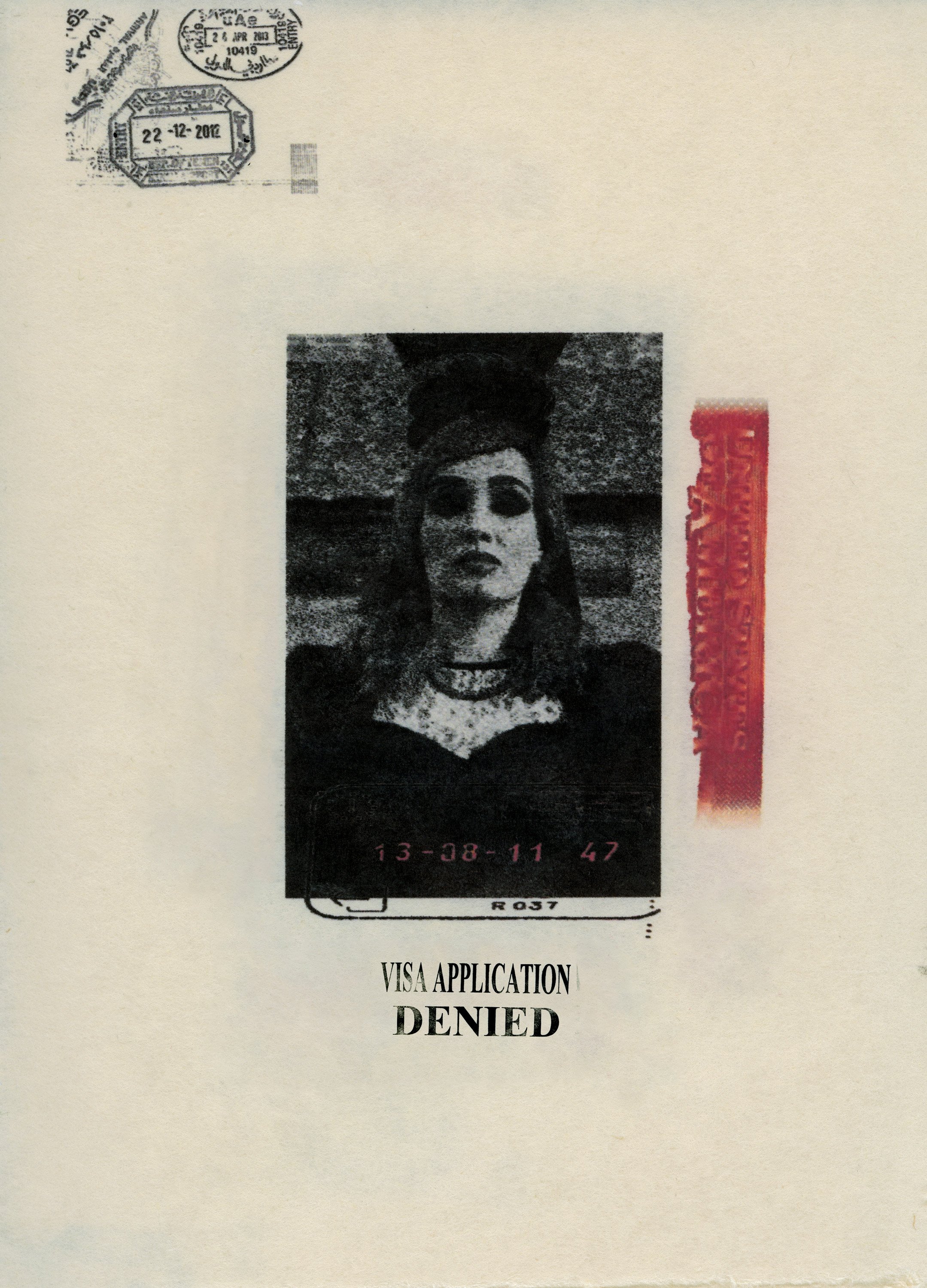 "Trumperie" highlights the emotional toll of migration, questioning the notion of belonging and inviting viewers to reflect on the dehumanizing effects of border control.